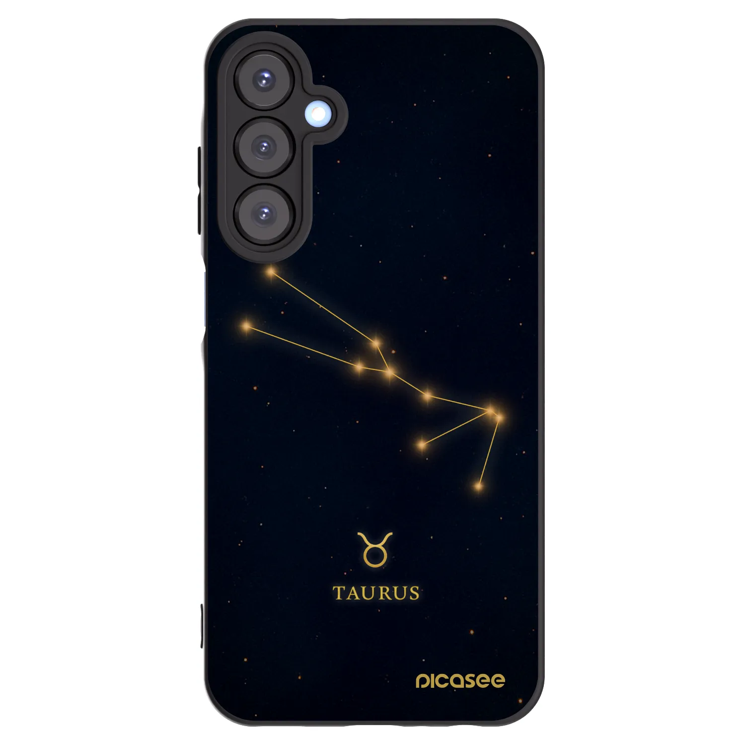 Picasee silikonowe czarne etui na Samsung Galaxy A25 A256B 5G - TAURUS