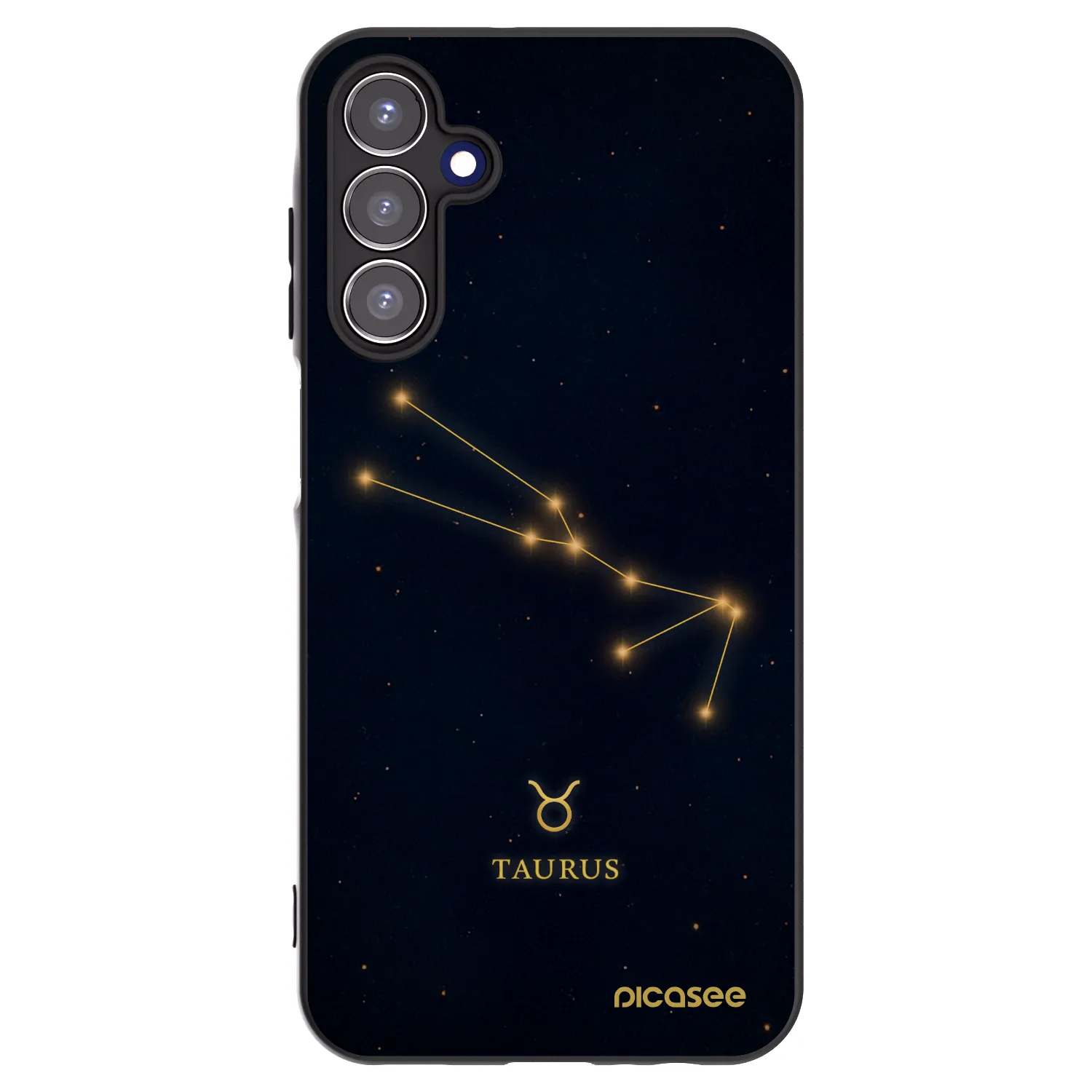 Picasee silikonowe czarne etui na Samsung Galaxy A15 A156B 5G - TAURUS