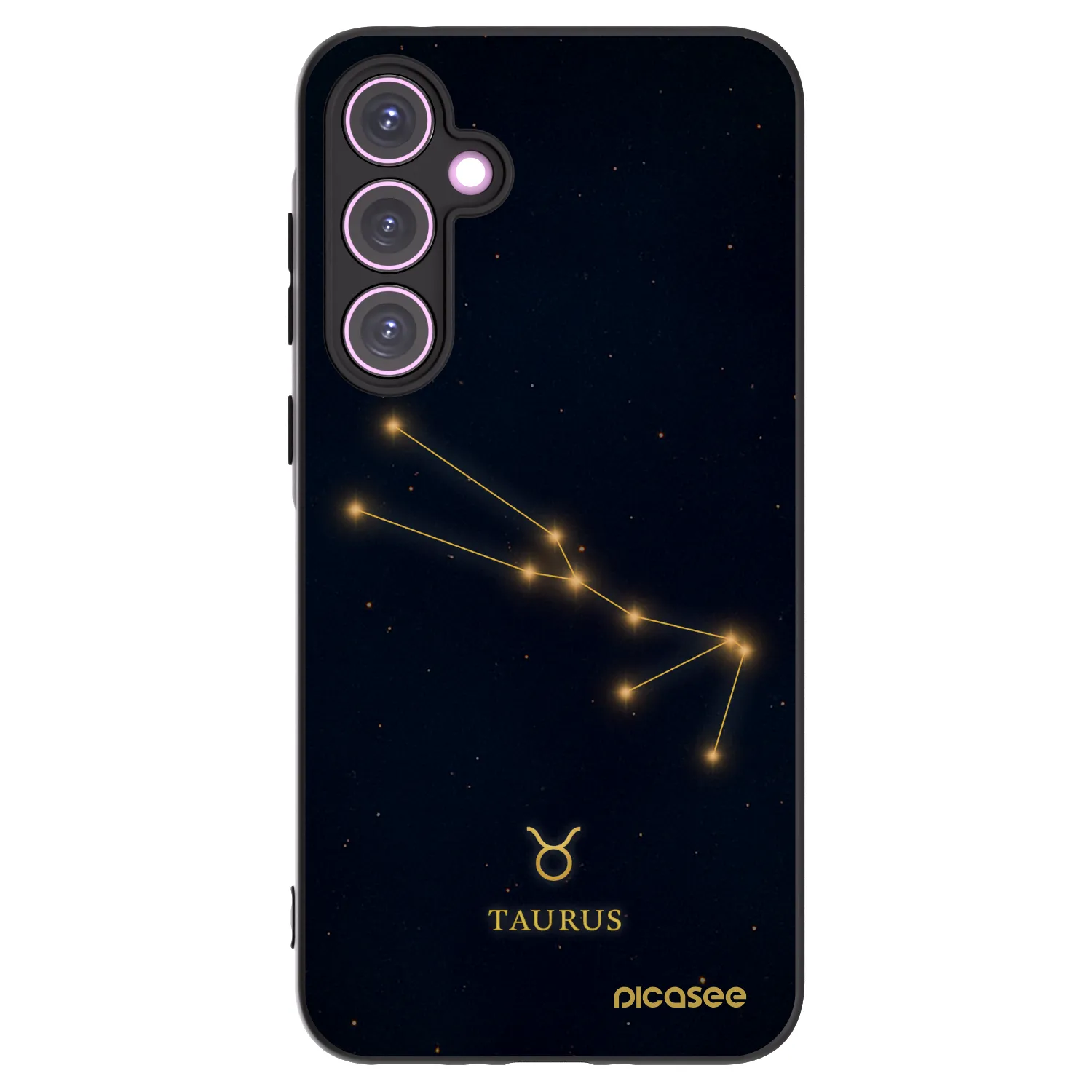 Picasee silikonowe czarne etui na Samsung Galaxy A35 5G A356B - TAURUS