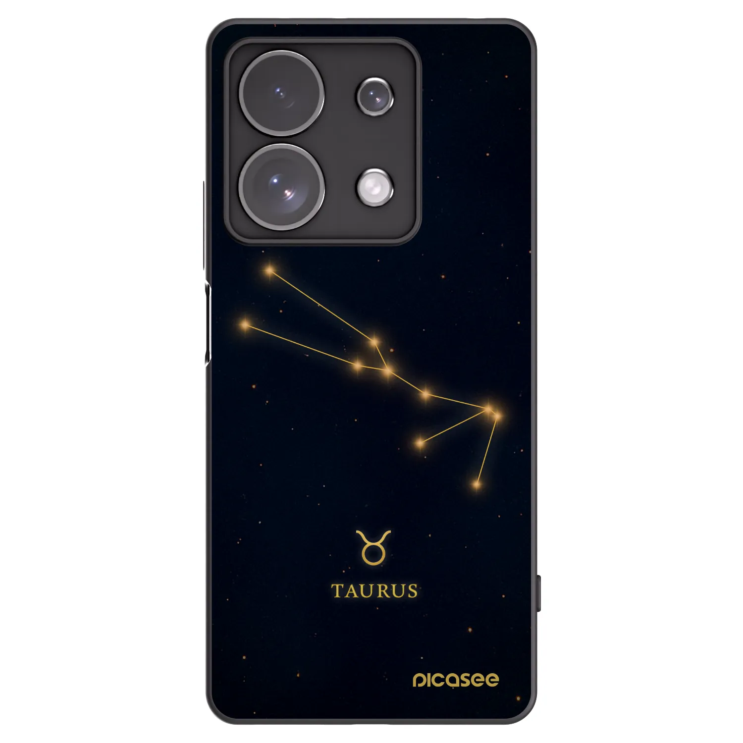 Picasee silikonowe czarne etui na Xiaomi Redmi Note 13 Pro 4G - TAURUS