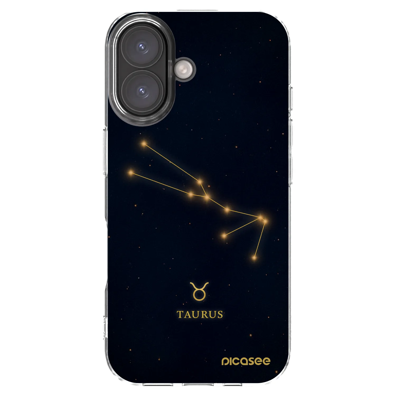 Picasee silikonowe przeźroczyste etui na Apple iPhone 16 - TAURUS