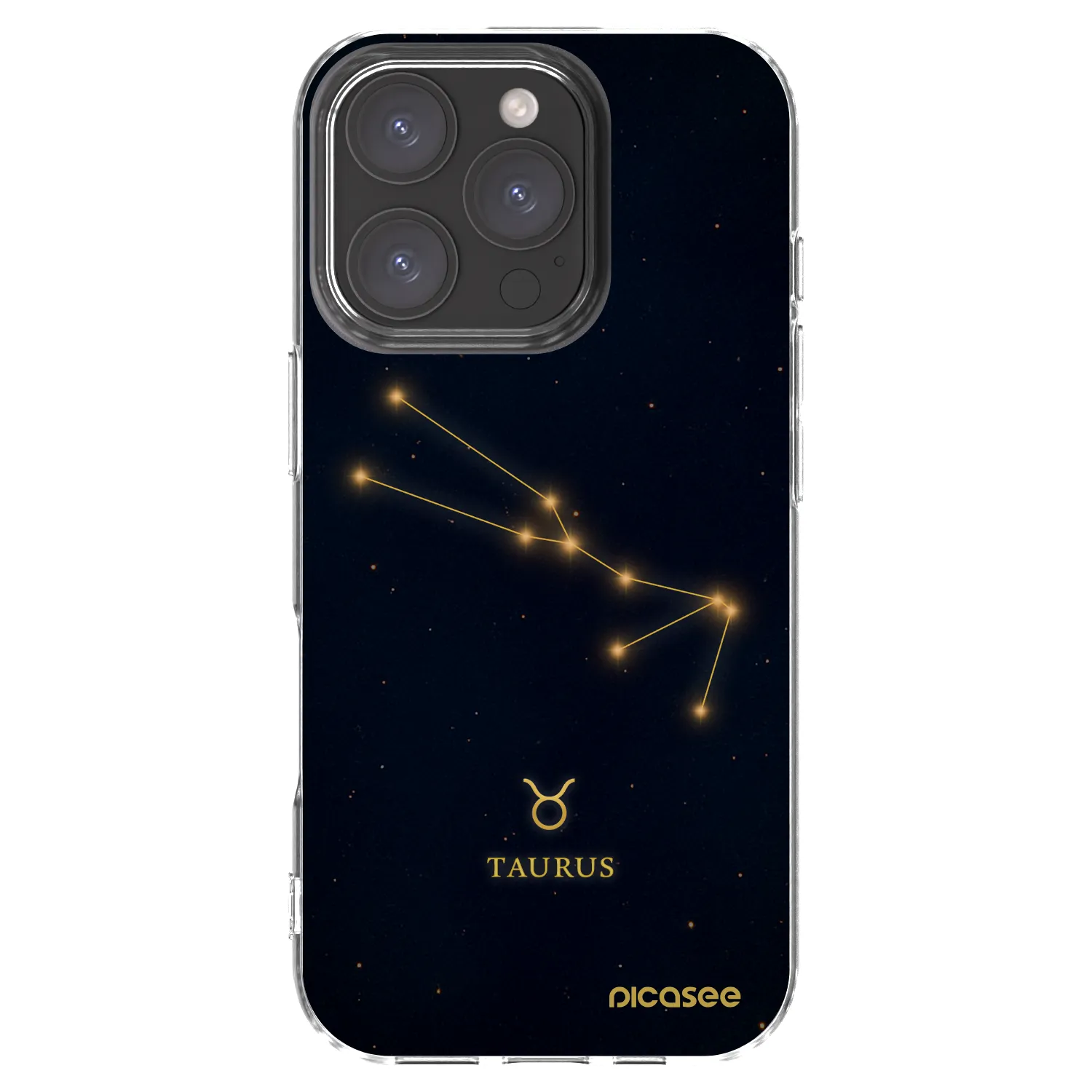 Picasee silikonowe przeźroczyste etui na Apple iPhone 16 Pro - TAURUS