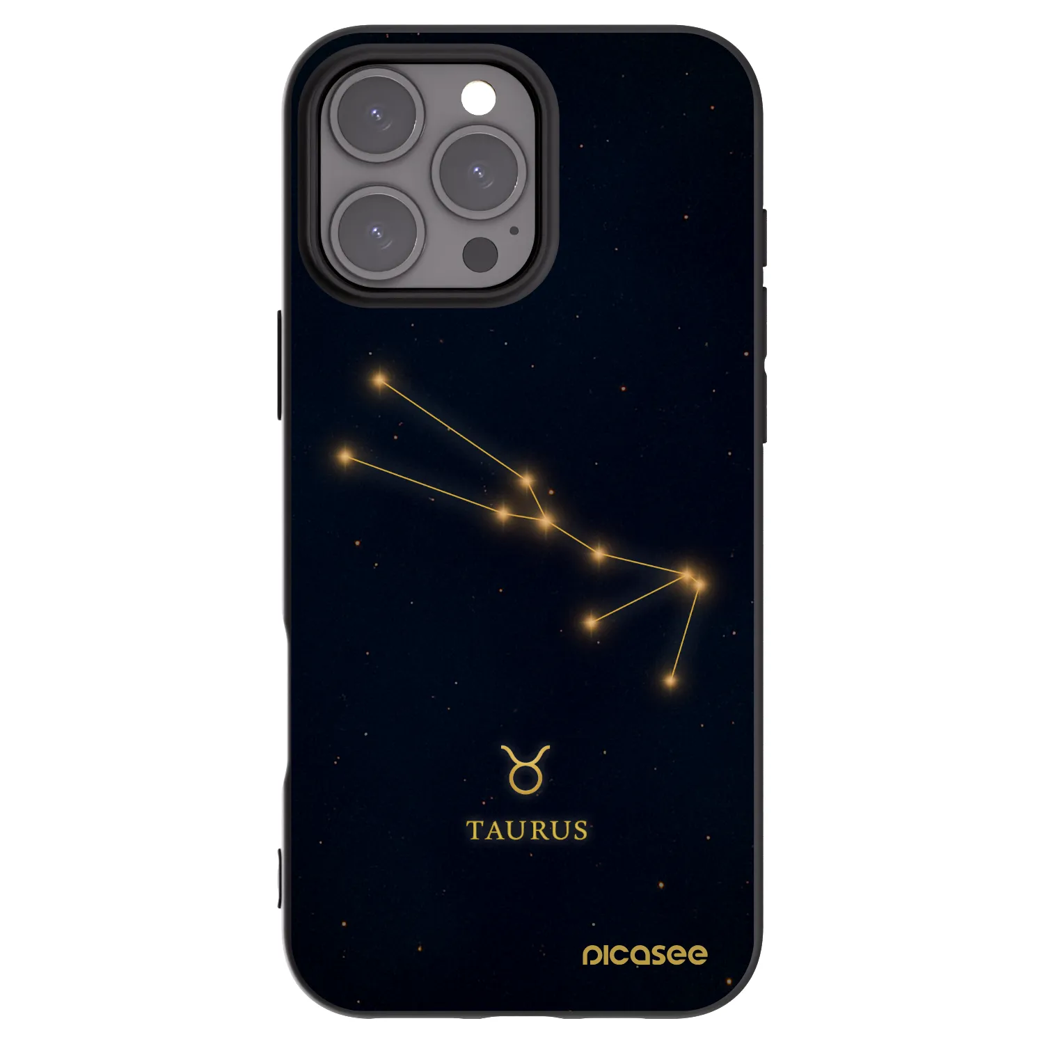 Picasee silikonowe czarne etui na Apple iPhone 16 Pro Max - TAURUS