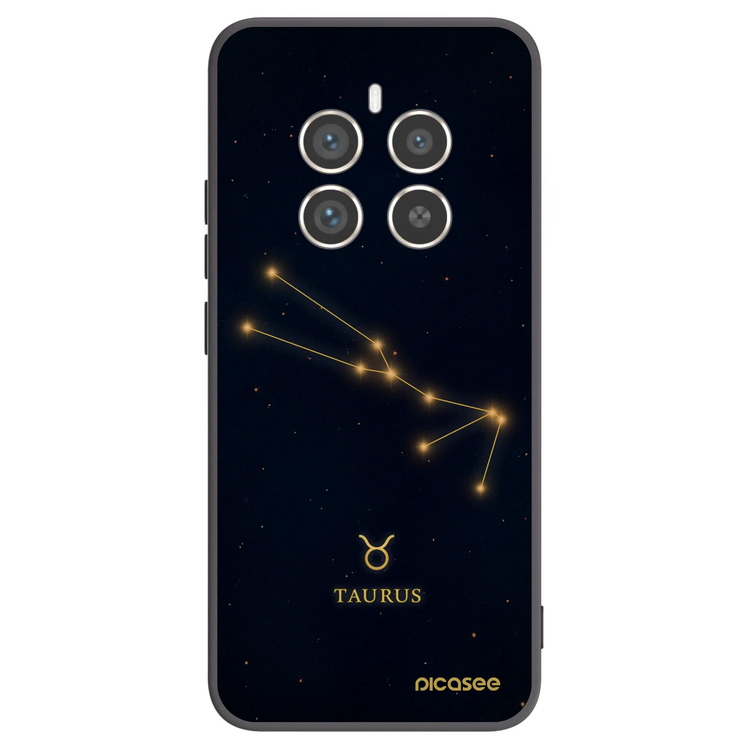 Picasee silikonowe czarne etui na Realme 12 Pro 5G - TAURUS
