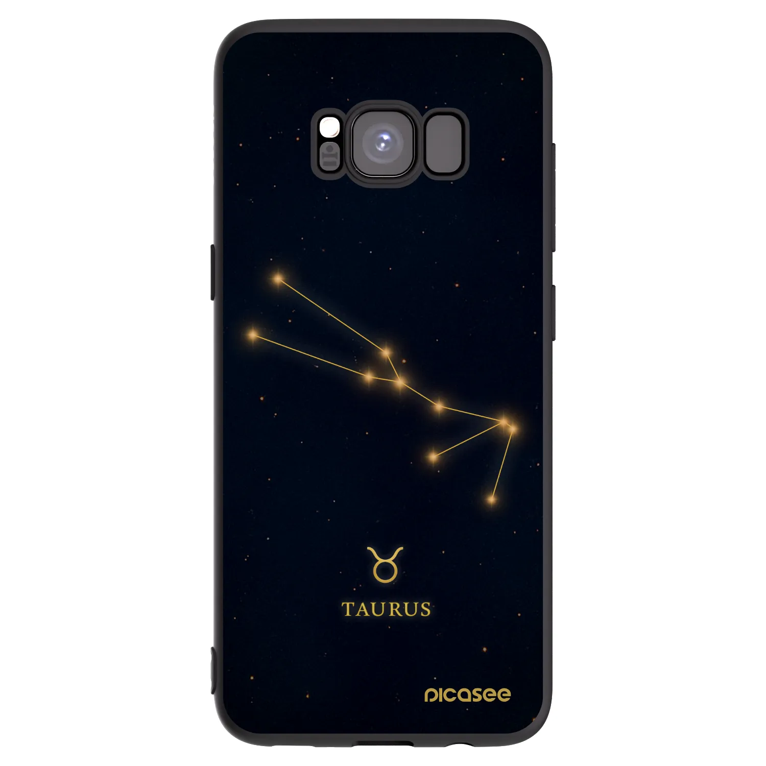Picasee silikonowe czarne etui na Samsung Galaxy S8 G950F - TAURUS