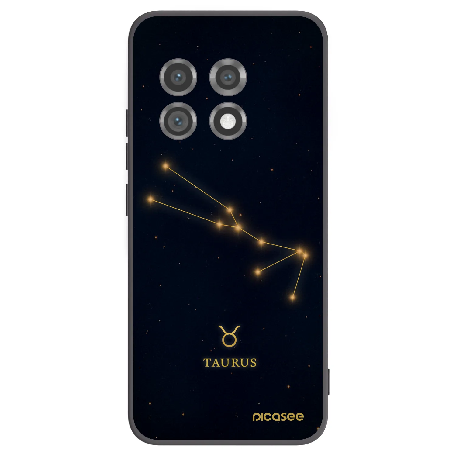 Picasee silikonowe czarne etui na OnePlus 11 5G - TAURUS