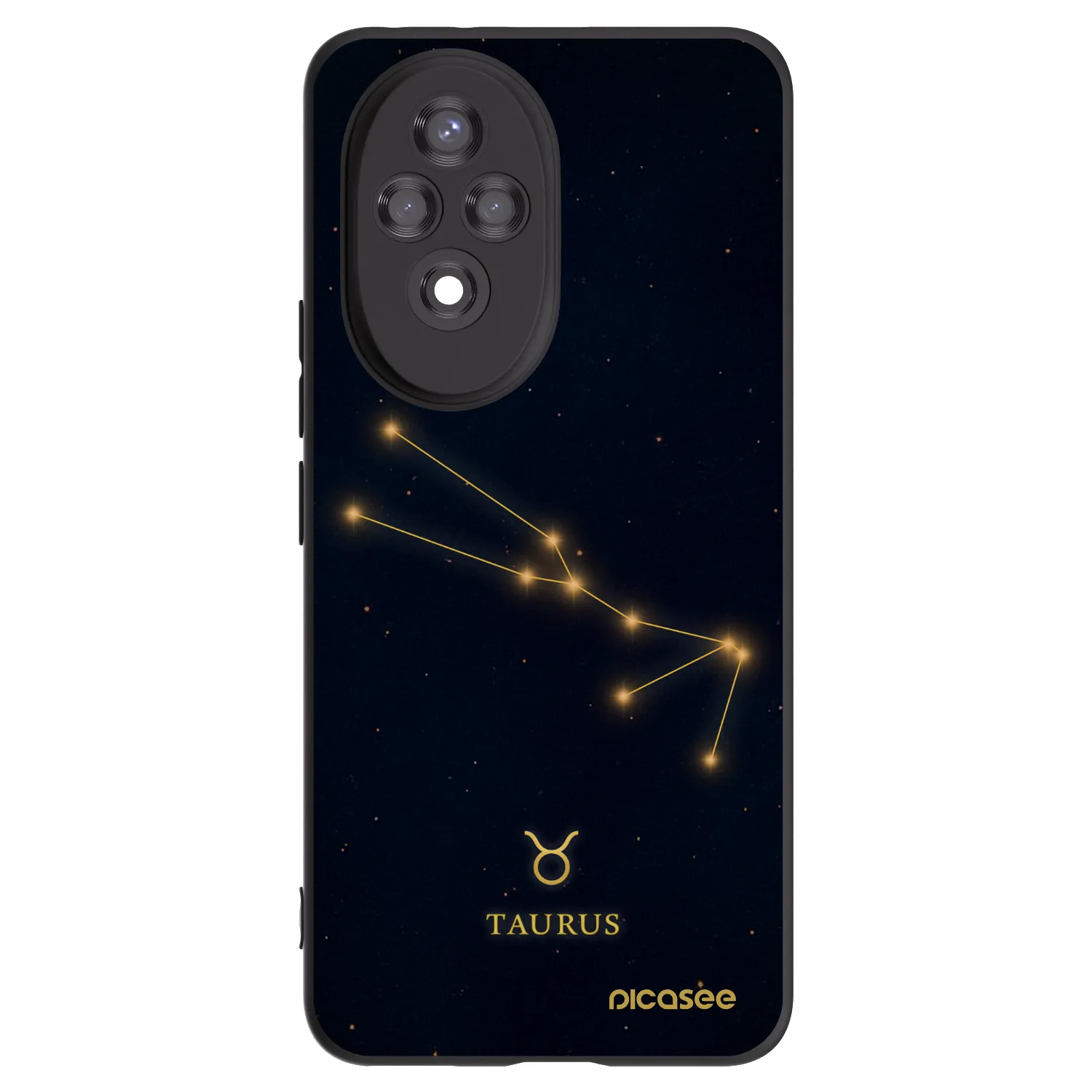 Picasee silikonowe czarne etui na Honor 200 Pro 5G - TAURUS