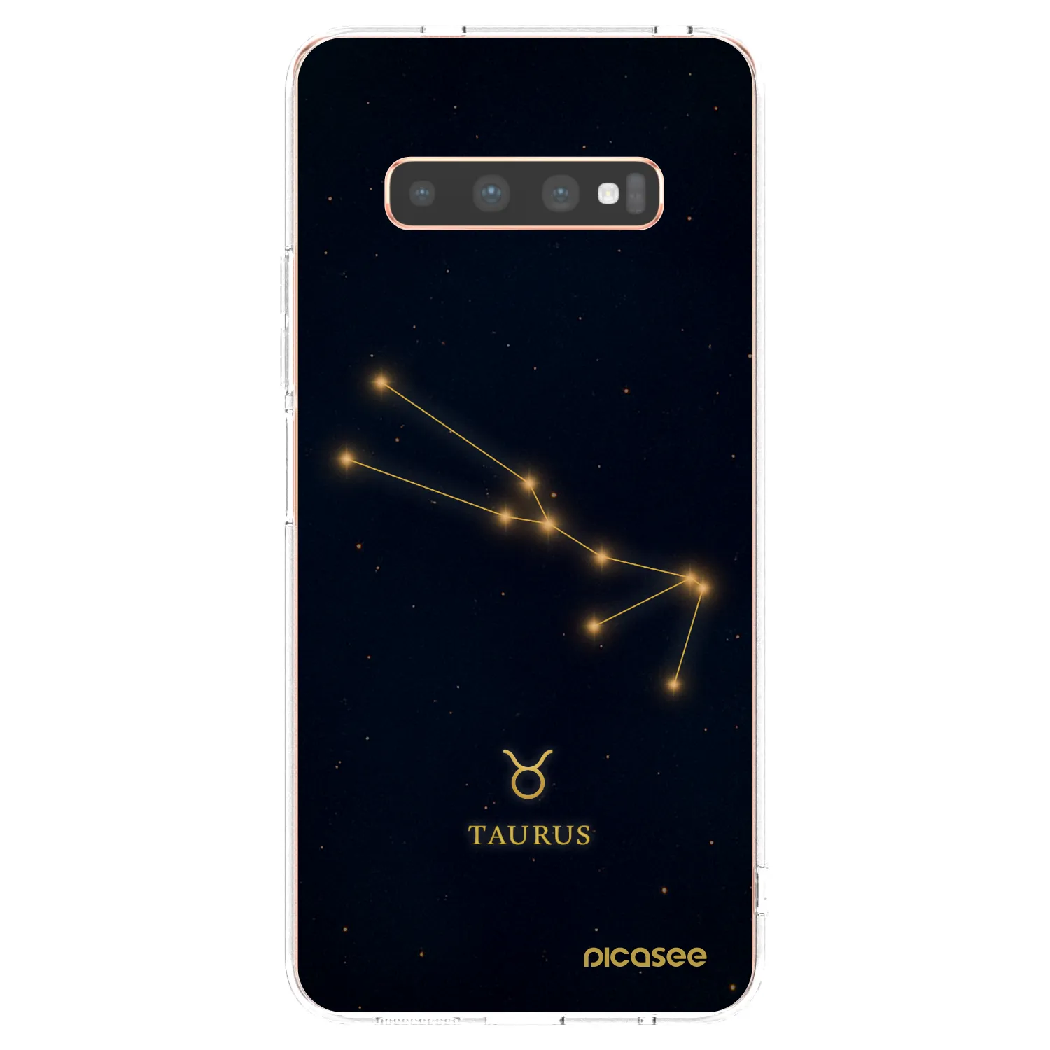 Picasee silikonowe przeźroczyste etui na Samsung Galaxy S10 Plus G975 - TAURUS