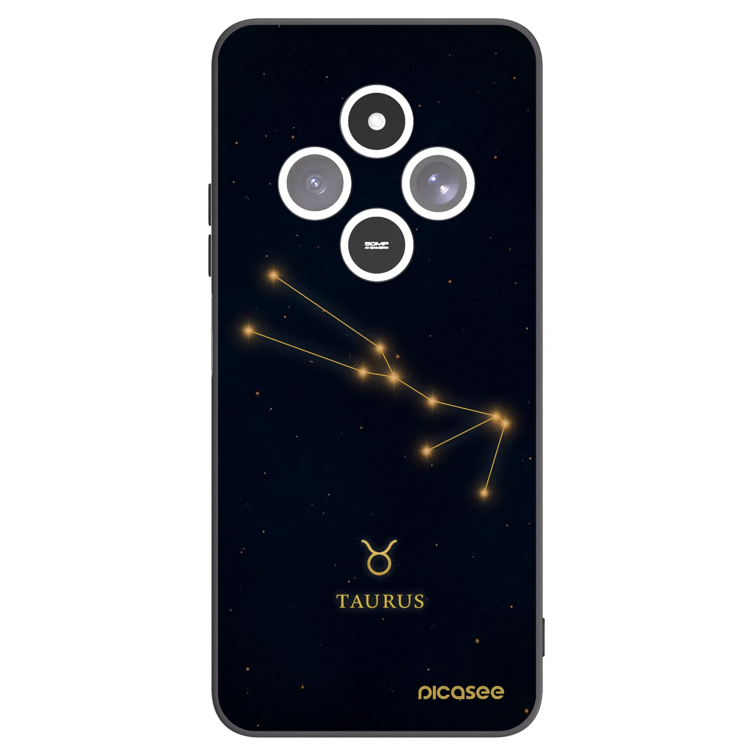 Picasee silikonowe czarne etui na Xiaomi Redmi 14C - TAURUS