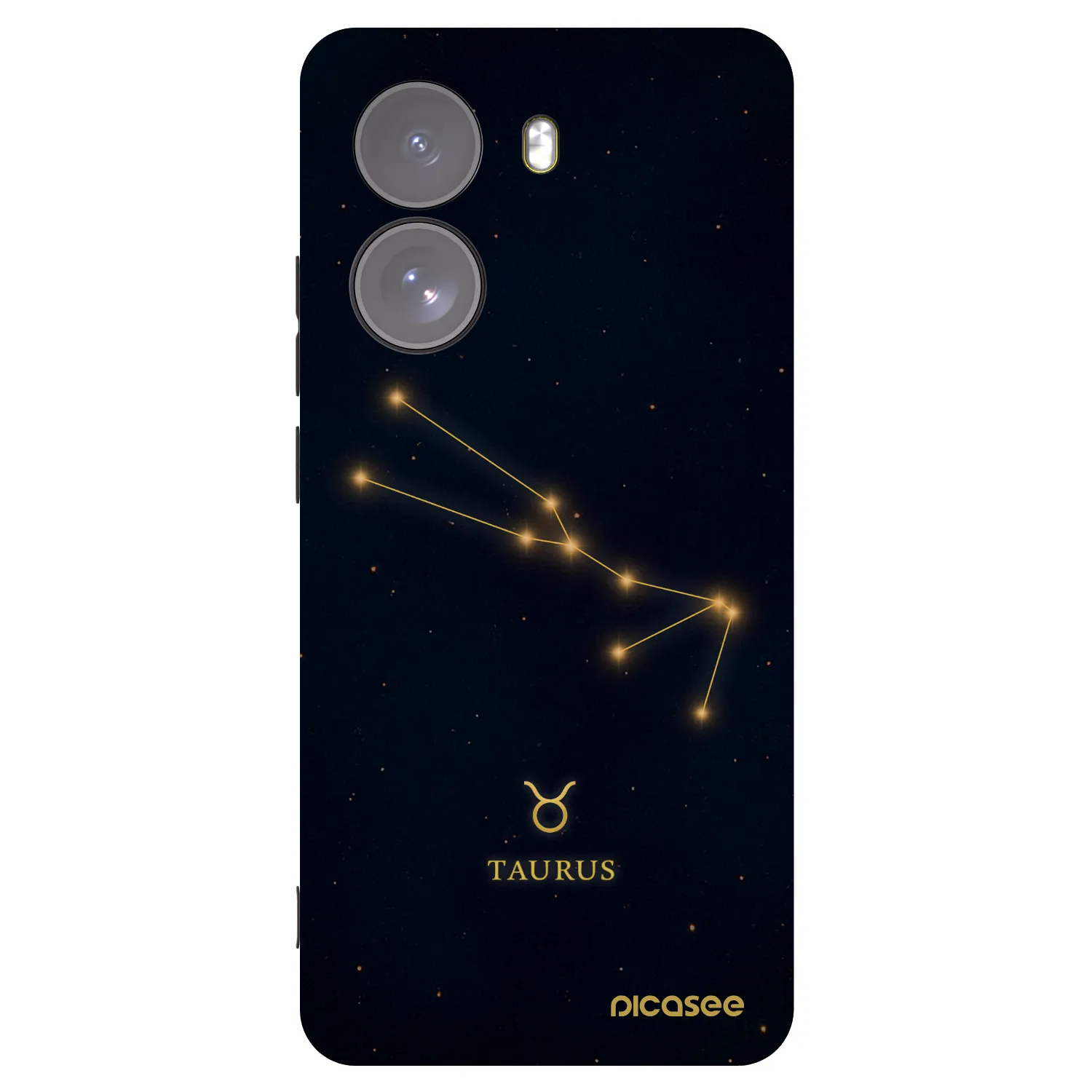 Picasee silikonowe czarne etui na Xiaomi Poco X7 - TAURUS