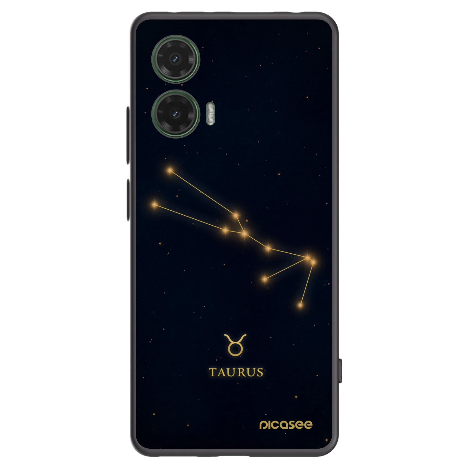 Picasee silikonowe czarne etui na Motorola Moto G35 5G - TAURUS