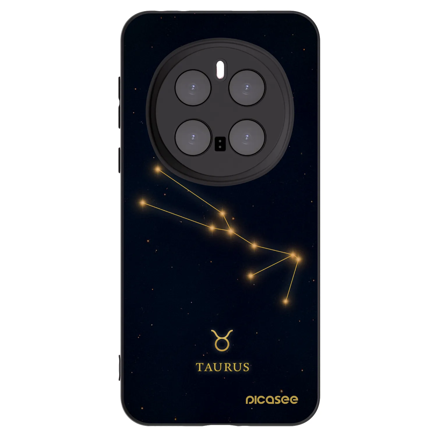 Picasee silikonowe czarne etui na Honor Magic7 Pro 5G - TAURUS