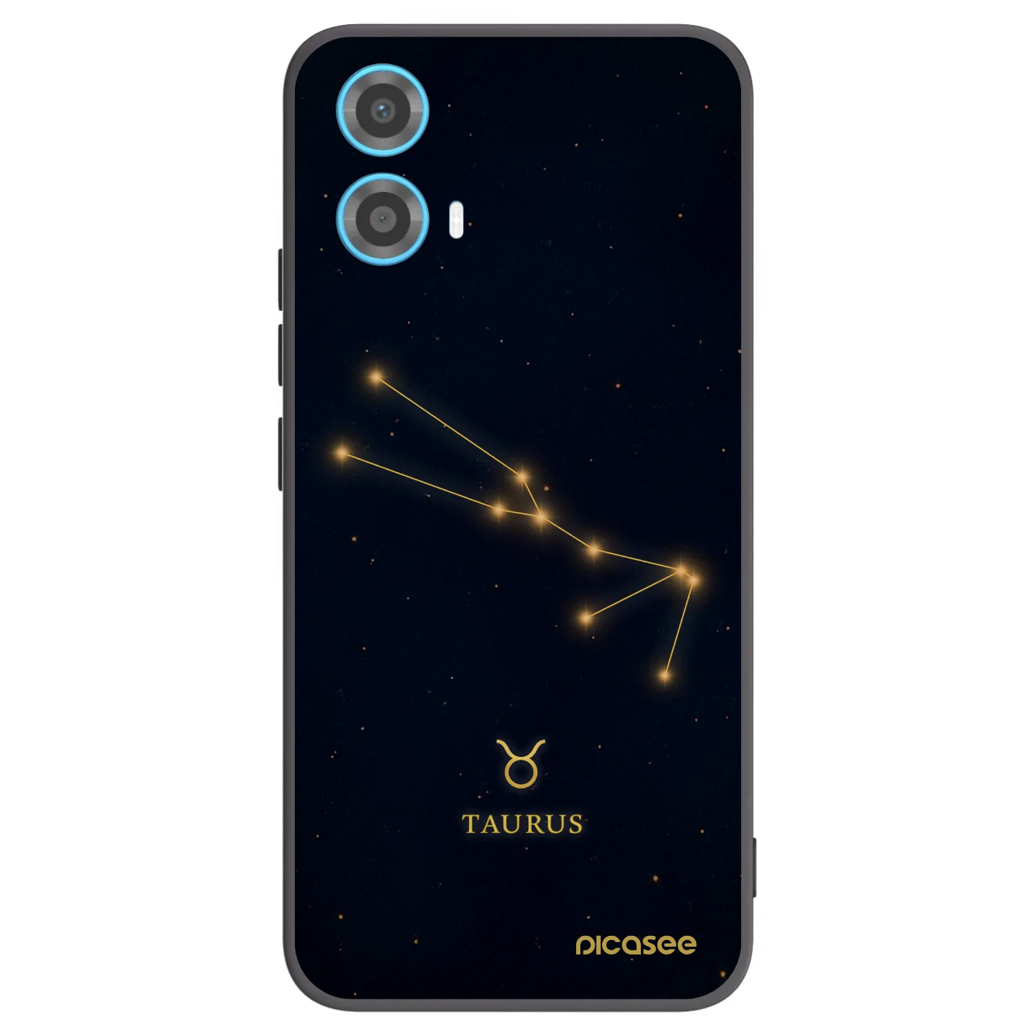 Picasee silikonowe czarne etui na Motorola Moto G34 5G - TAURUS