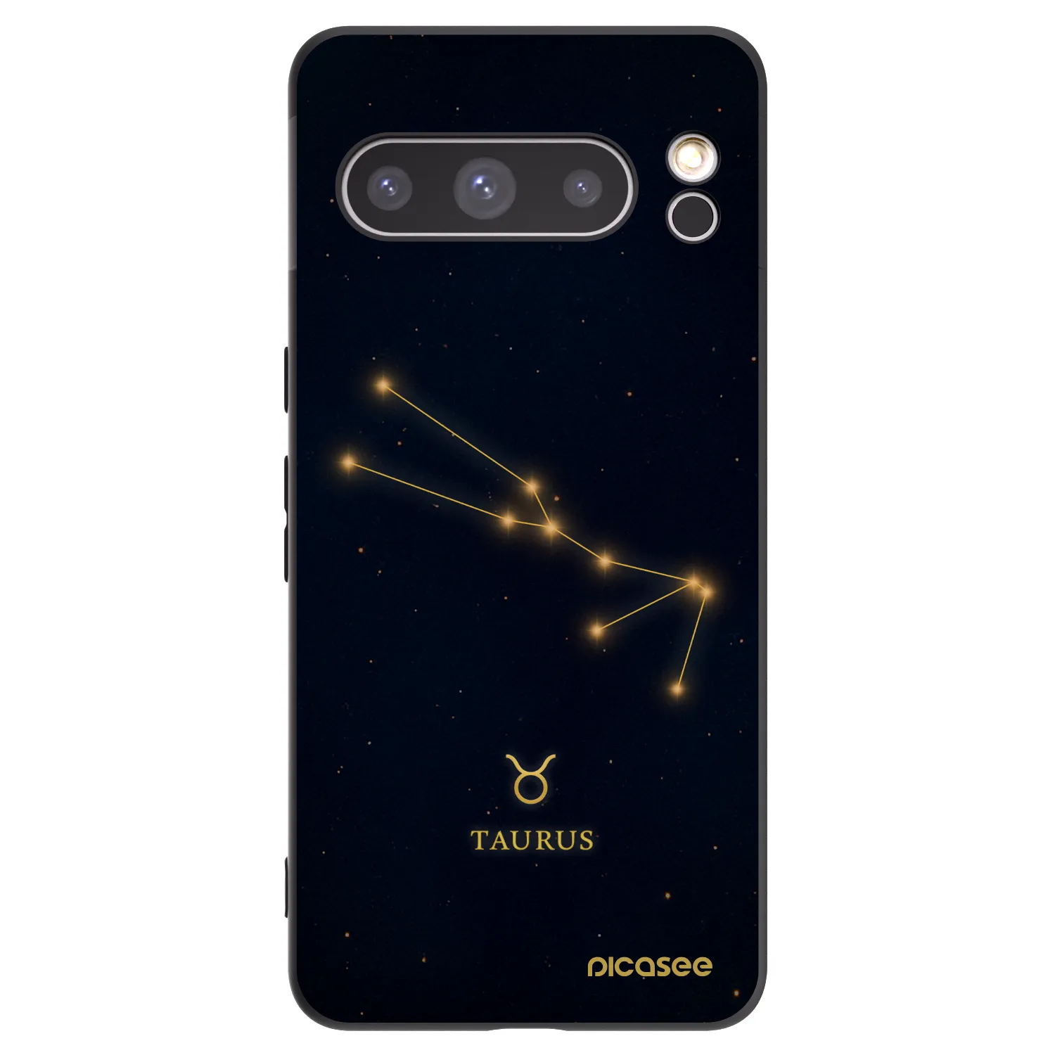 Picasee silikonowe czarne etui na Google Pixel 8 Pro - TAURUS