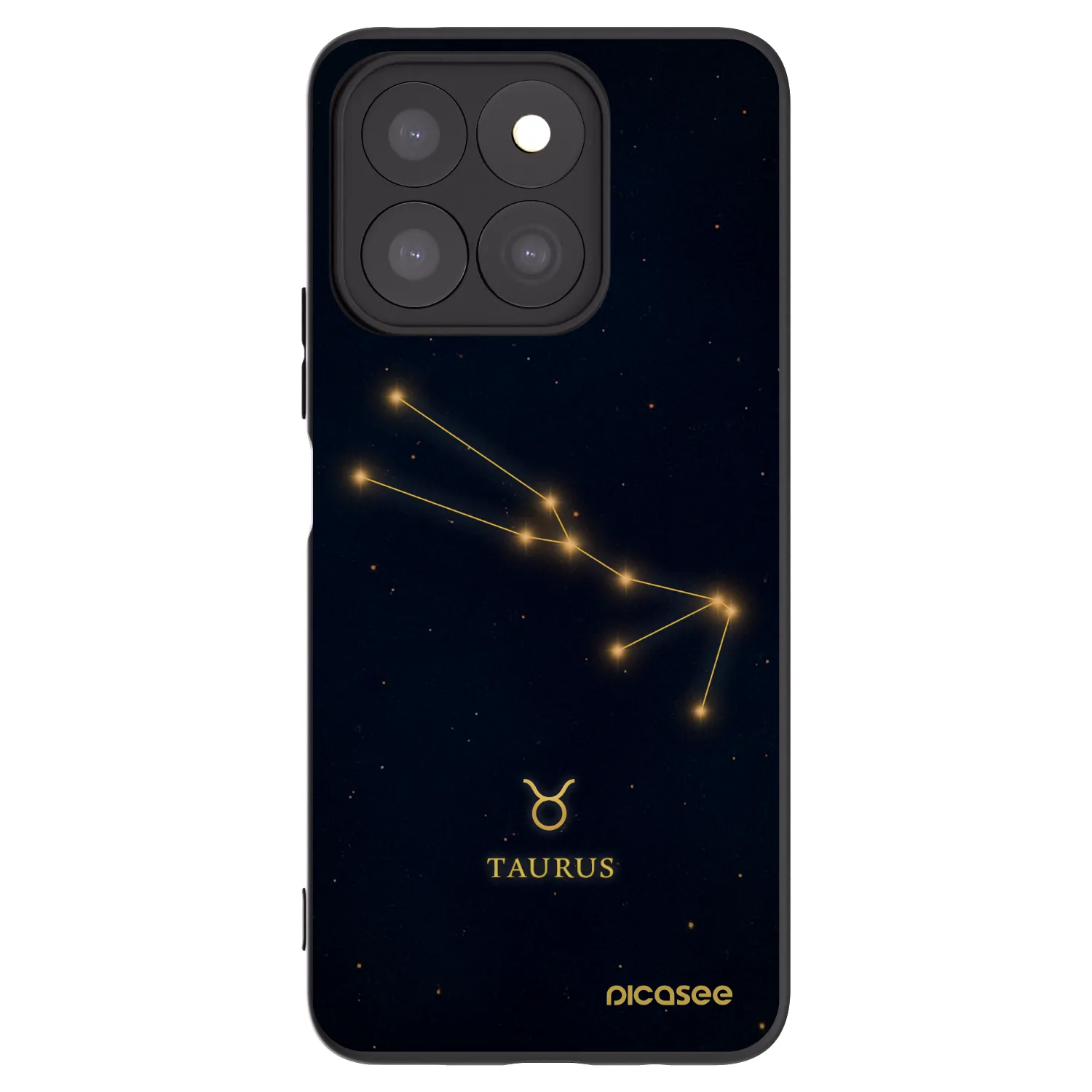 Picasee silikonowe czarne etui na Honor X8c - TAURUS