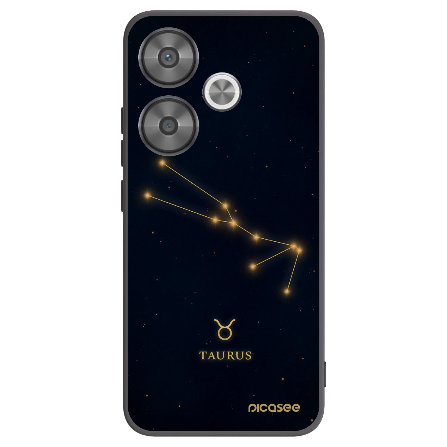 Picasee silikonowe czarne etui na Xiaomi Poco F6 - TAURUS
