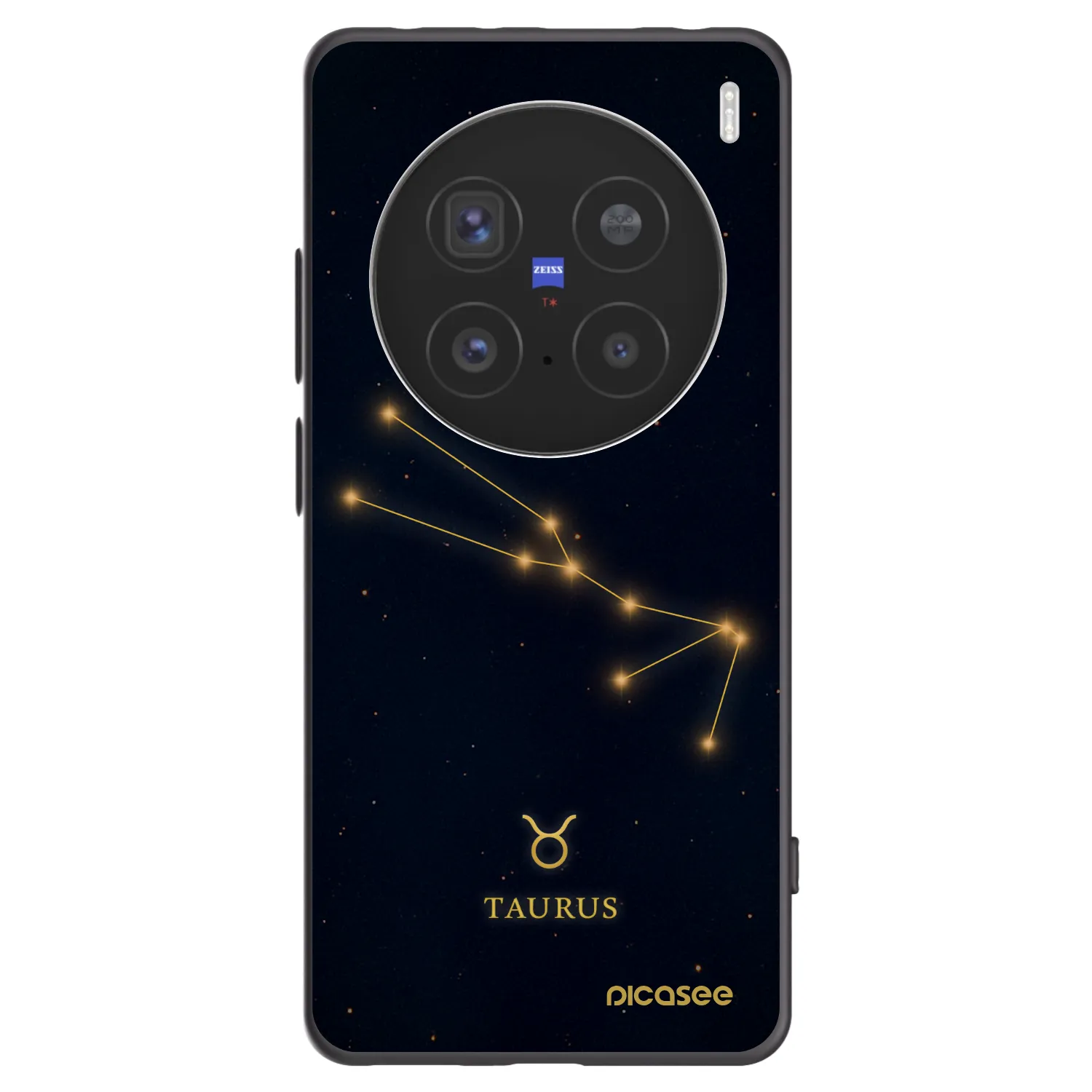 Picasee silikonowe czarne etui na Vivo X200 Pro - TAURUS