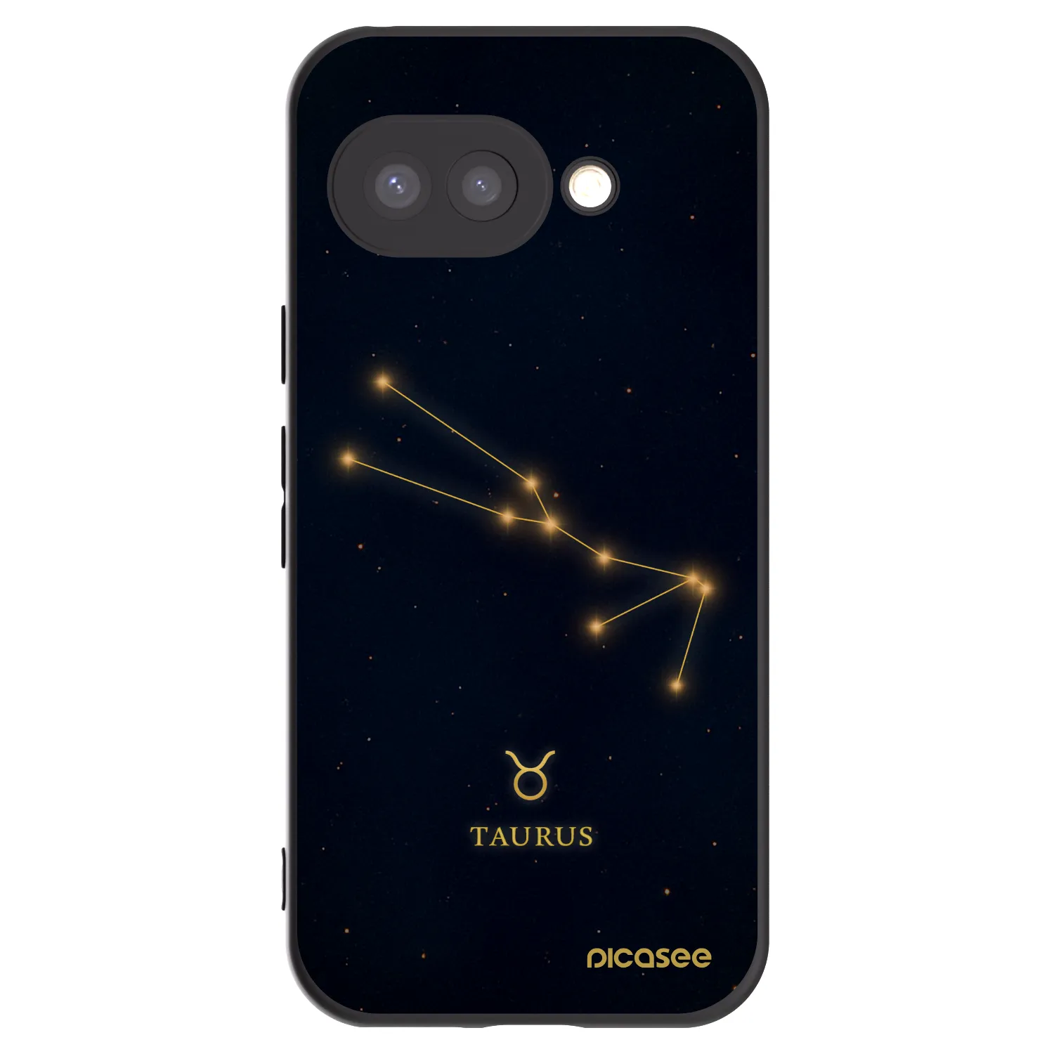 Picasee silikonowe czarne etui na Google Pixel 9a - TAURUS