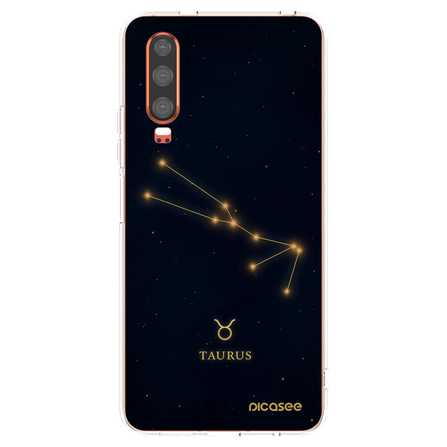 Picasee silikonowe przeźroczyste etui na Huawei P30 - TAURUS