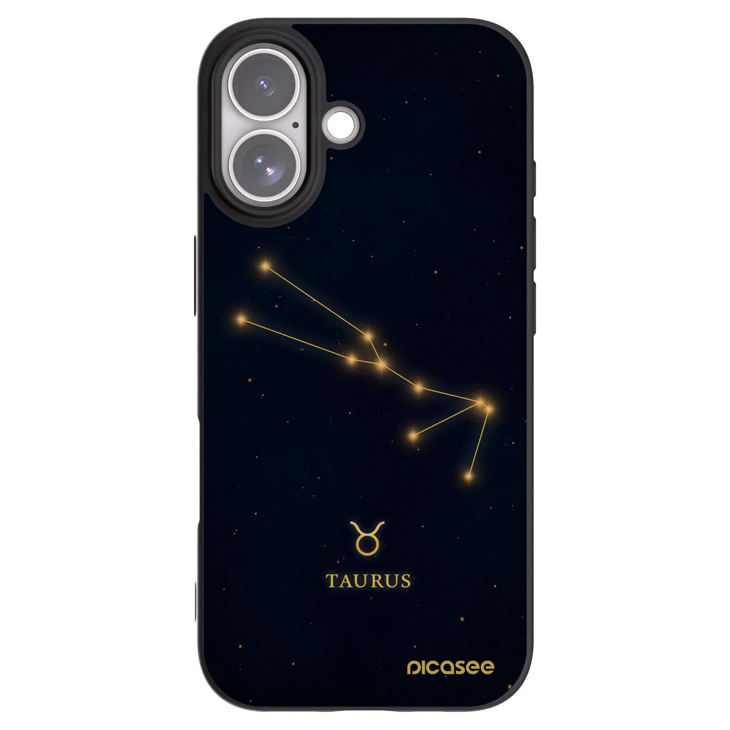 Picasee silikonowe czarne etui na Apple iPhone 17 - TAURUS