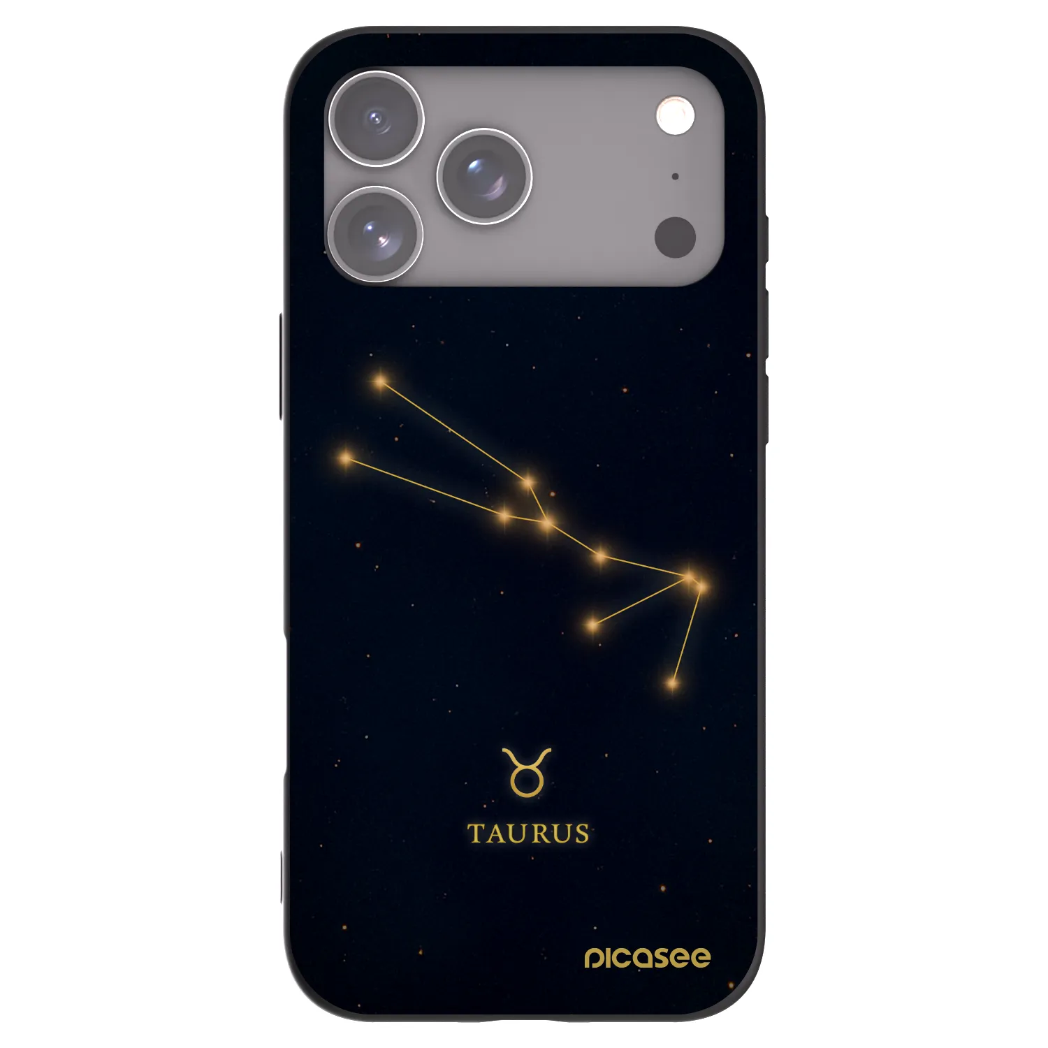 Picasee silikonowe czarne etui na Apple iPhone 17 Pro Max - TAURUS