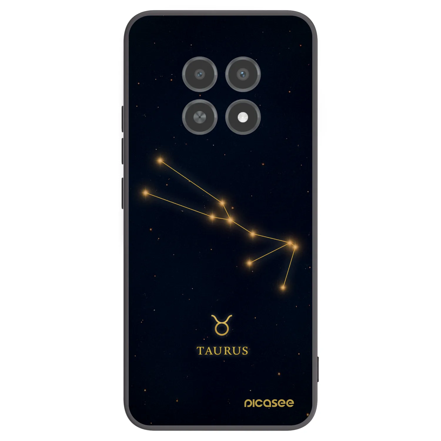 Picasee silikonowe czarne etui na Realme 12X - TAURUS