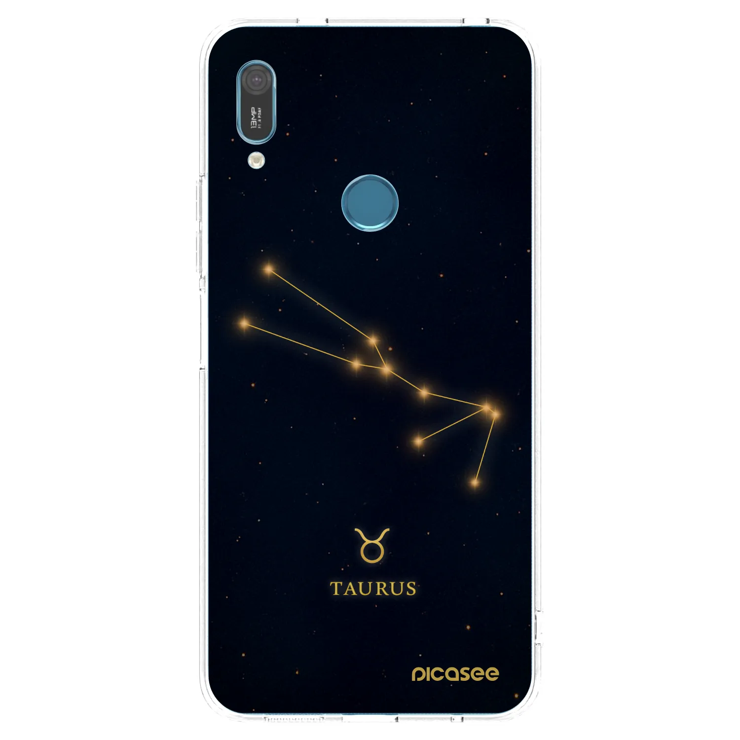 Picasee silikonowe przeźroczyste etui na Huawei Y6 2019 - TAURUS