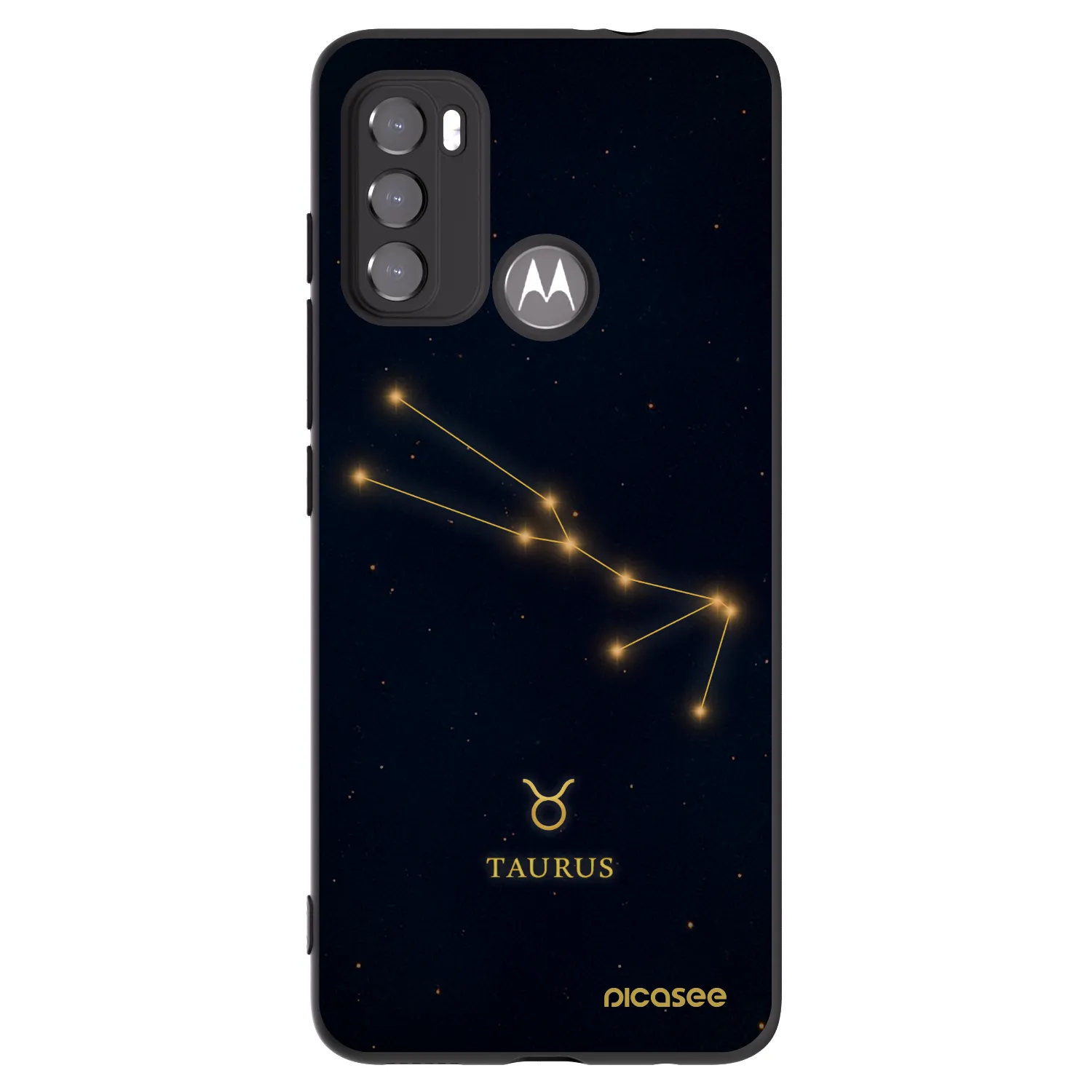 Picasee silikonowe czarne etui na Motorola Edge 60 5G - TAURUS
