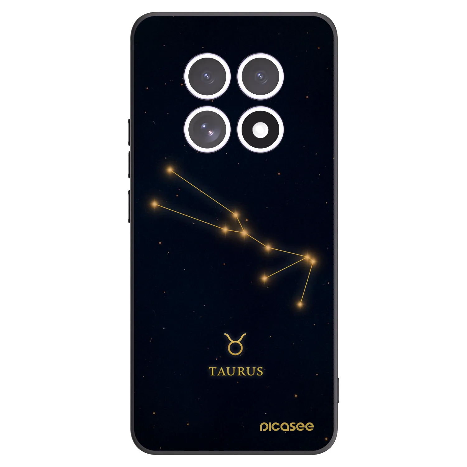 Picasee silikonowe czarne etui na Xiaomi Redmi Note 15 - TAURUS