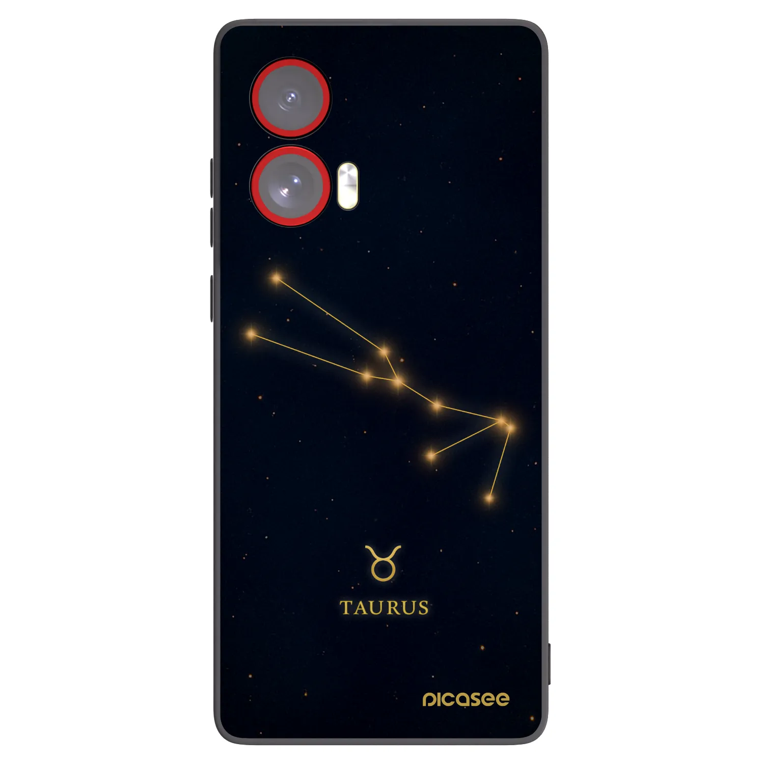 Picasee silikonowe czarne etui na Motorola Edge 50 Fusion - TAURUS