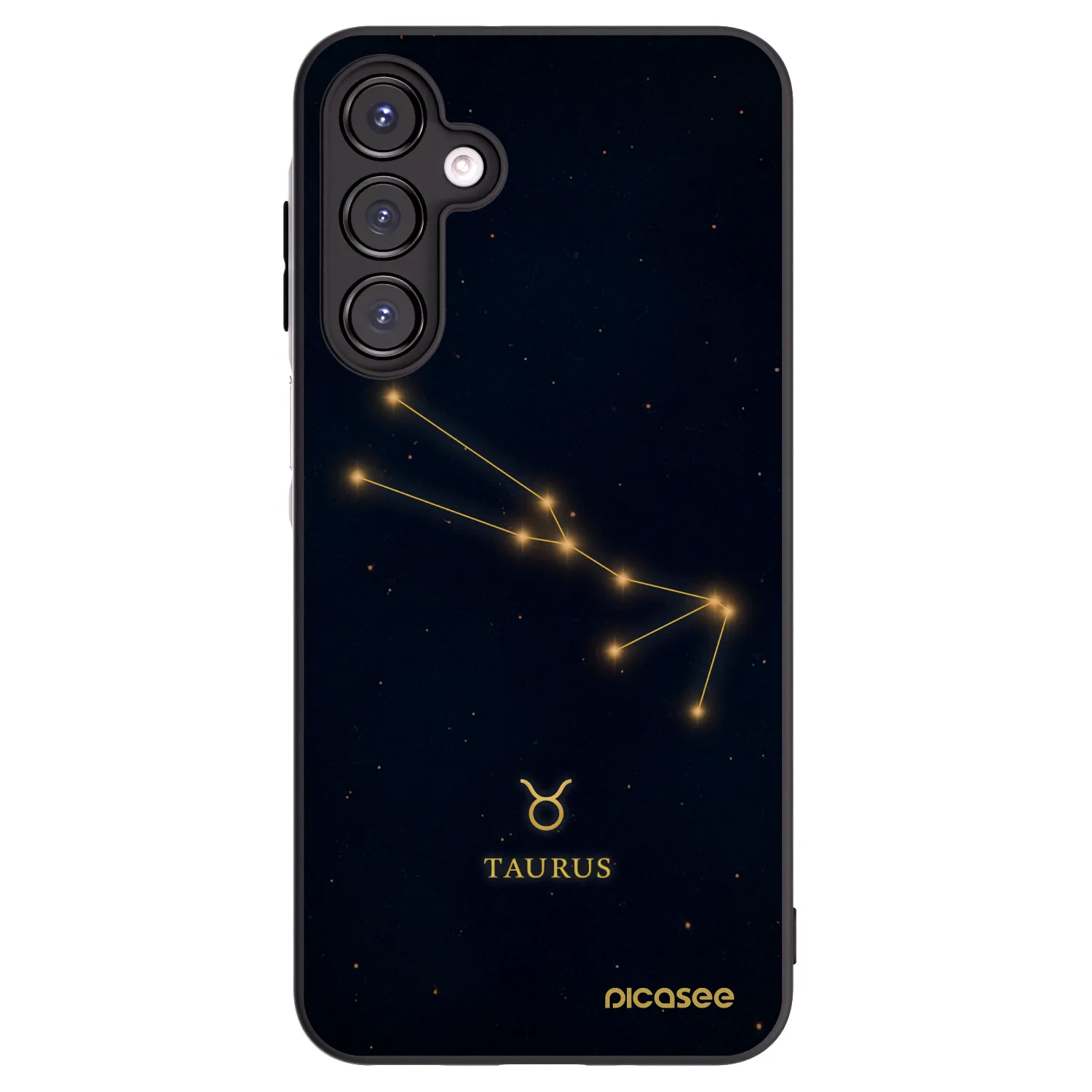 Picasee silikonowe czarne etui na Samsung Galaxy A16 4G - TAURUS