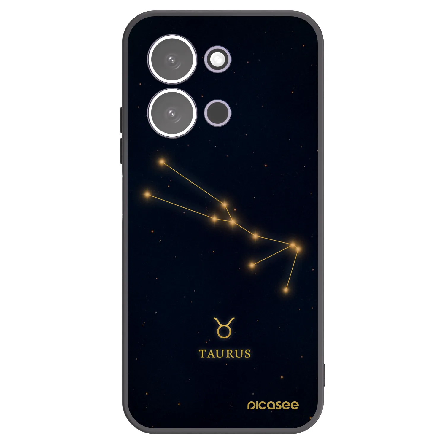 Picasee silikonowe czarne etui na Xiaomi Redmi 15C 5G - TAURUS