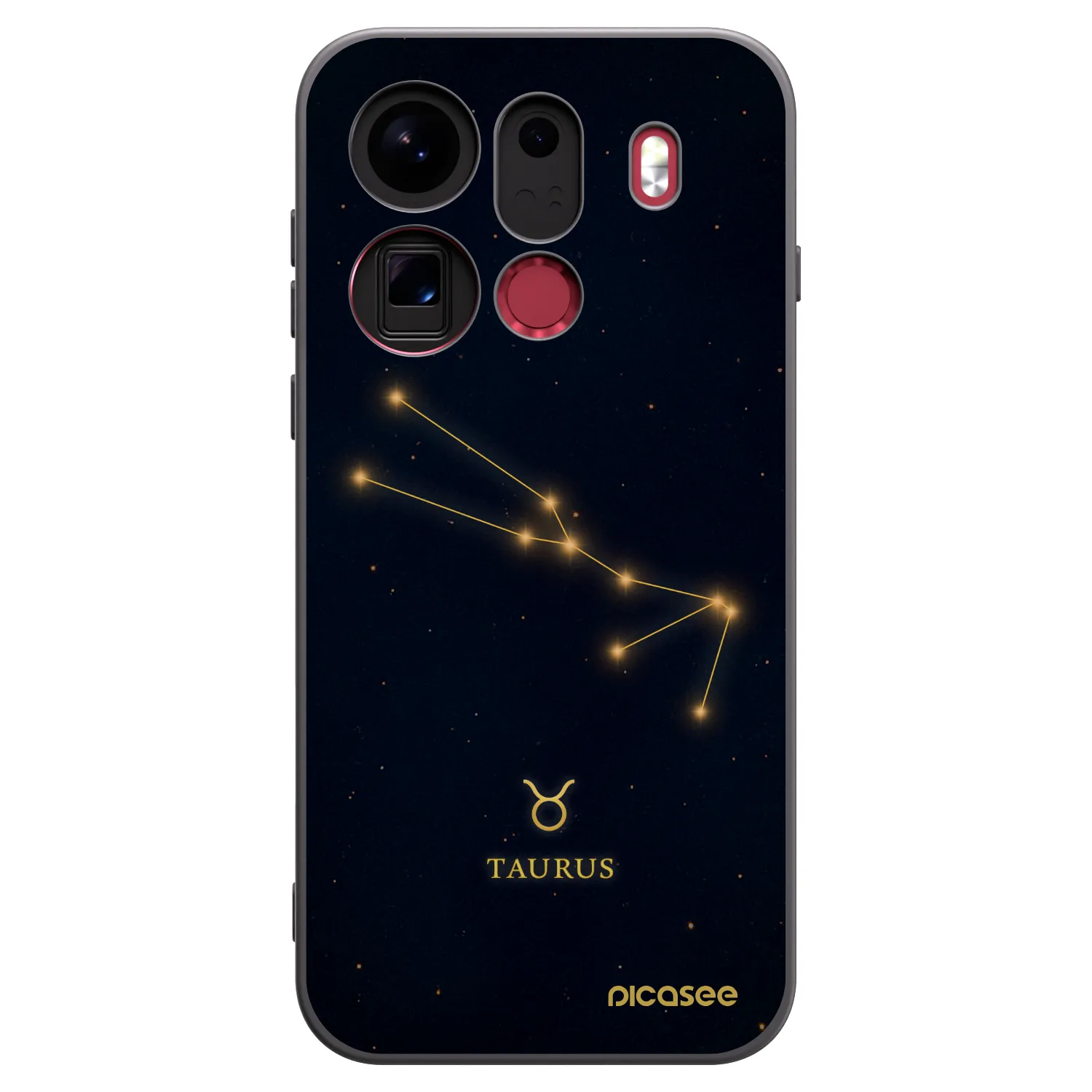Picasee silikonowe czarne etui na OPPO Find X9 Pro - TAURUS