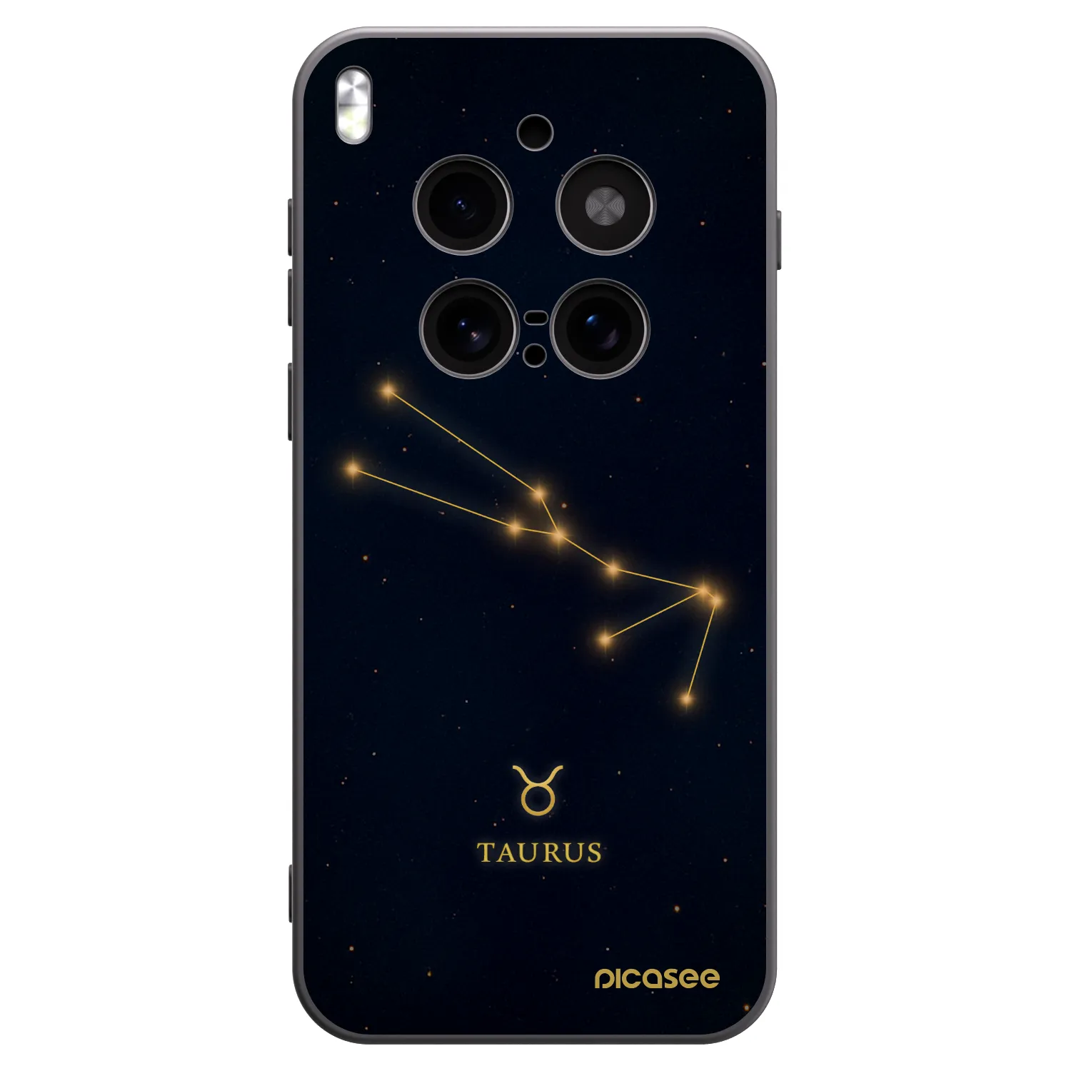 Picasee silikonowe czarne etui na Vivo X300 Pro - TAURUS