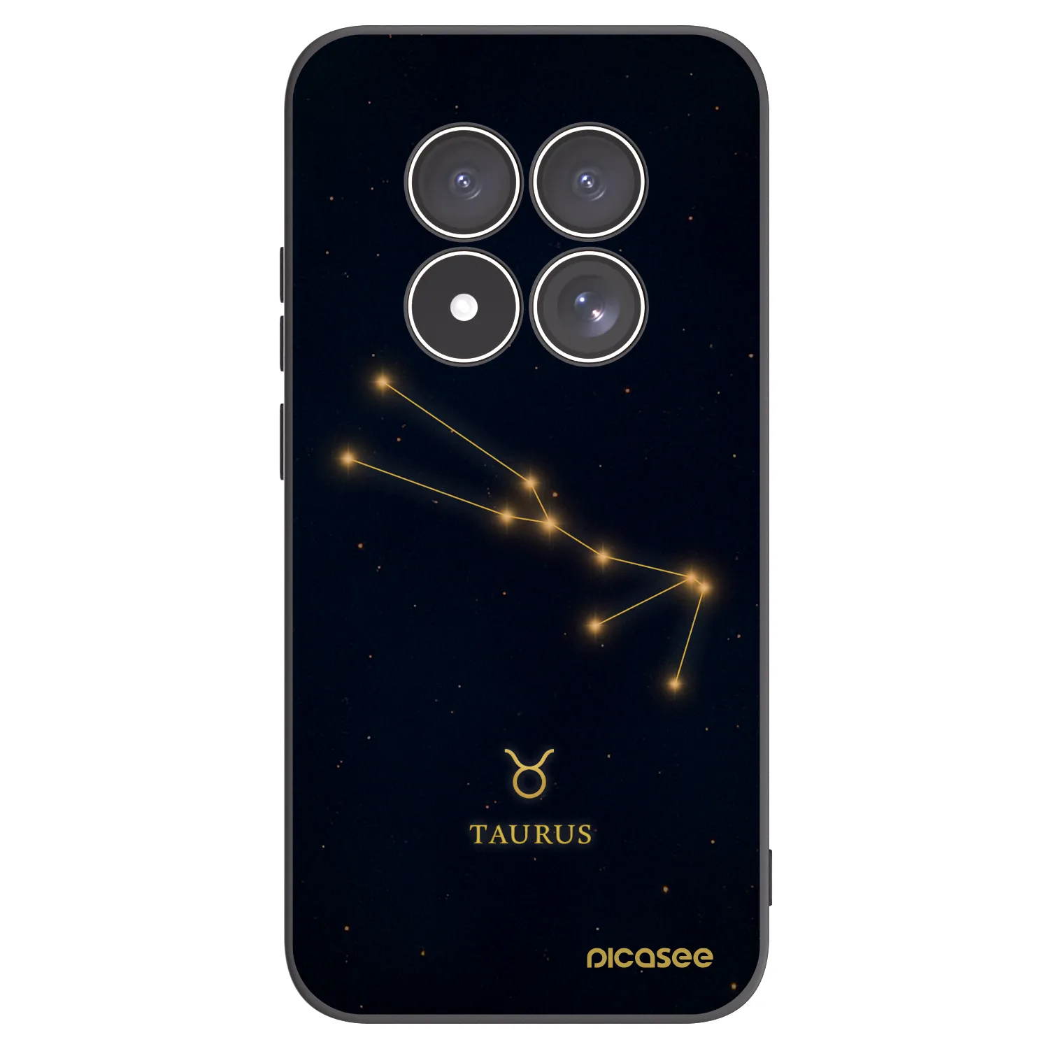 Picasee silikonowe czarne etui na Xiaomi Redmi Note 15 Pro 5G - TAURUS