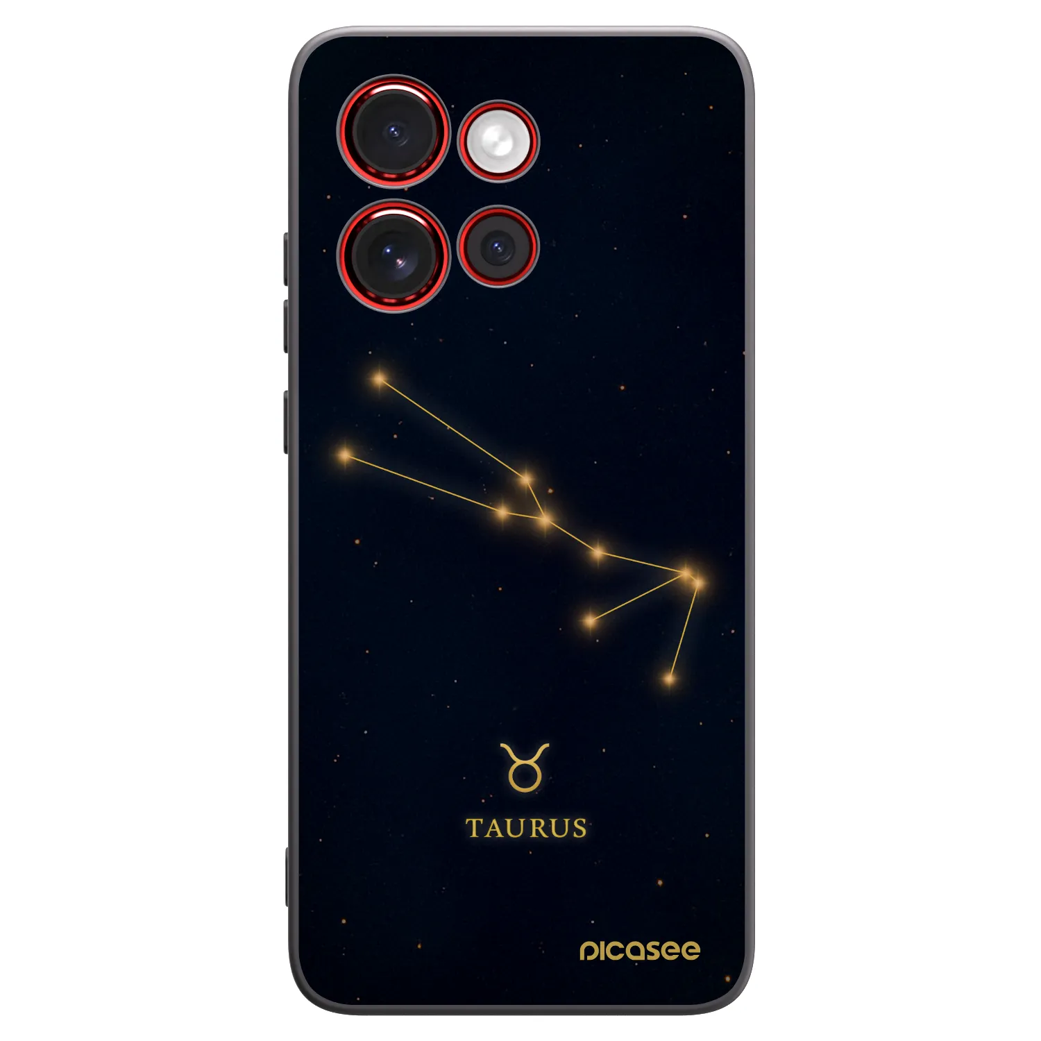 Picasee silikonowe czarne etui na Motorola Edge 60 Neo 5G - TAURUS