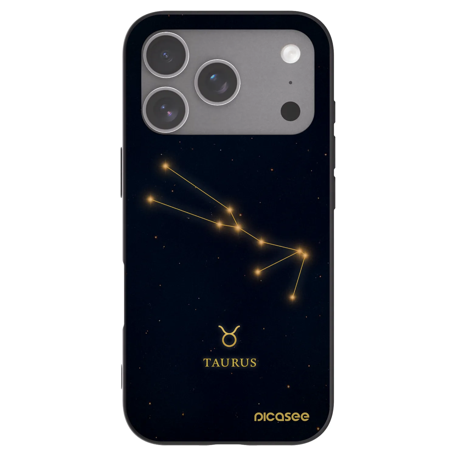 Picasee silikonowe czarne etui na Apple iPhone 18 Pro - TAURUS