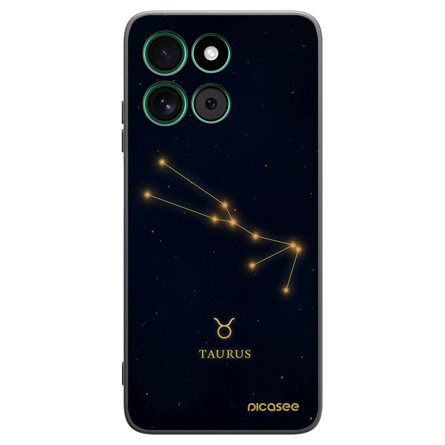 Picasee silikonowe czarne etui na Motorola Moto G57 Power - TAURUS