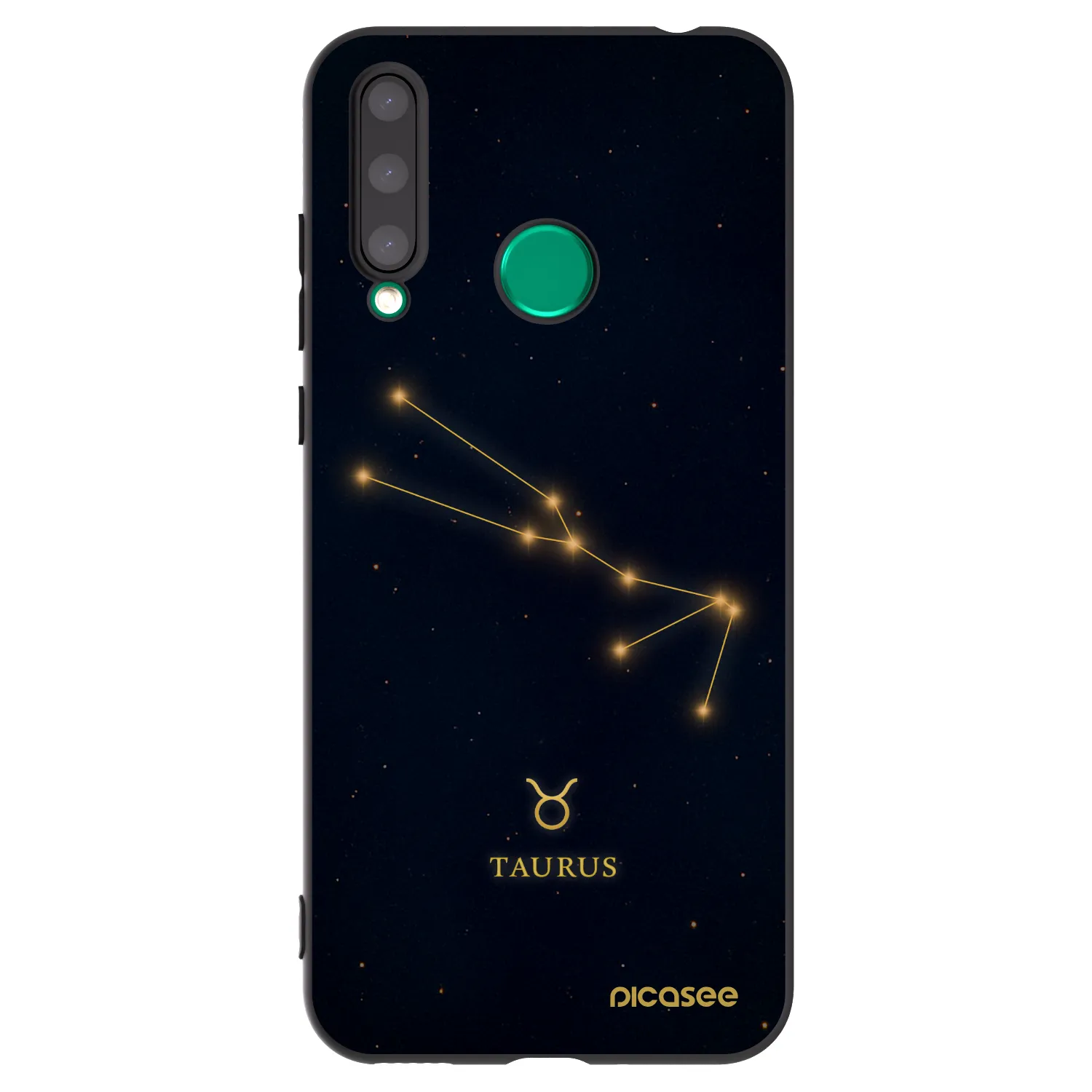 Picasee silikonowe czarne etui na Honor 20 Lite - TAURUS