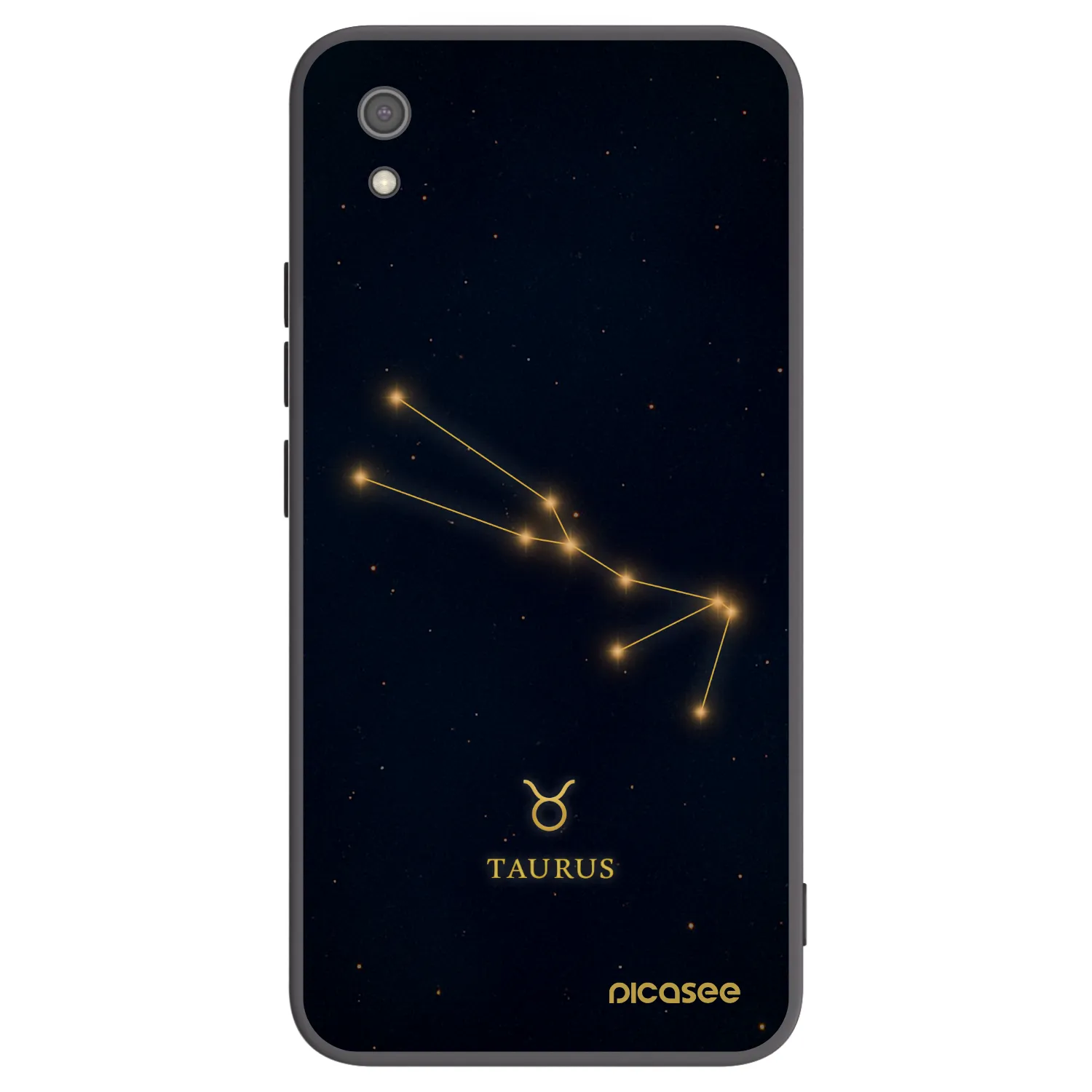 Picasee silikonowe czarne etui na Xiaomi Redmi 7A - TAURUS