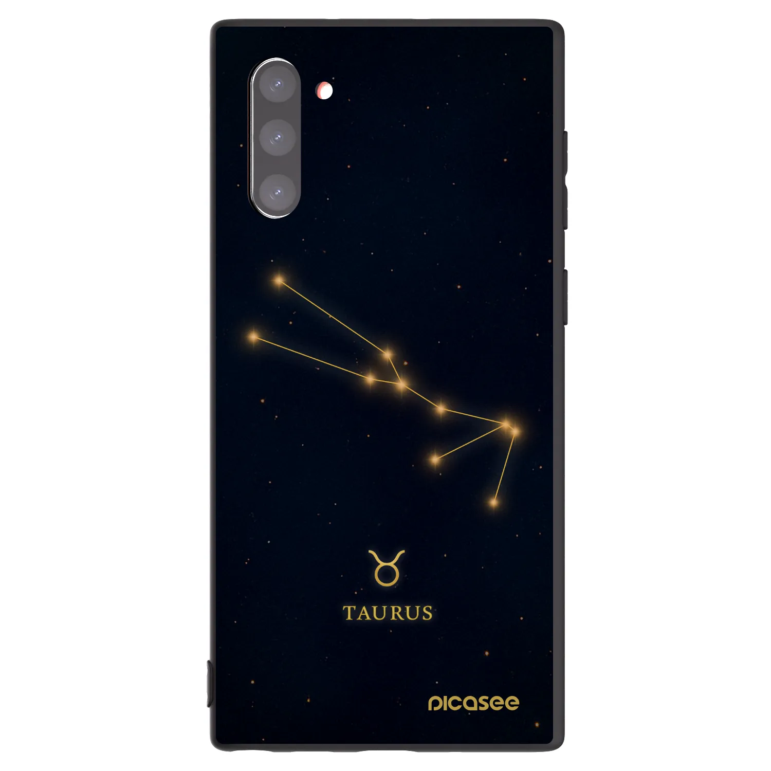 Picasee silikonowe czarne etui na Samsung Galaxy Note 10 N970F - TAURUS