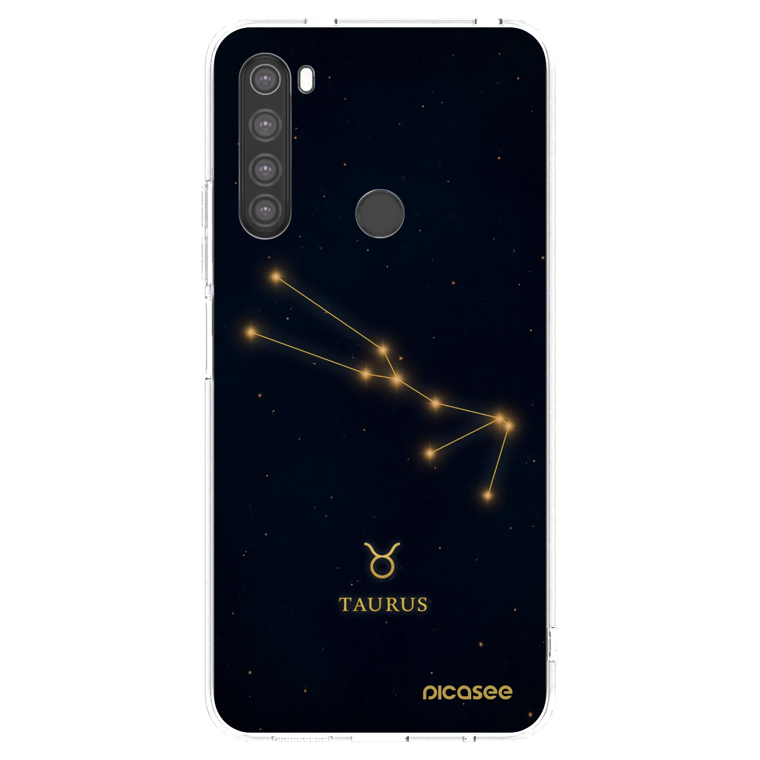 Picasee silikonowe przeźroczyste etui na Xiaomi Redmi Note 8 - TAURUS
