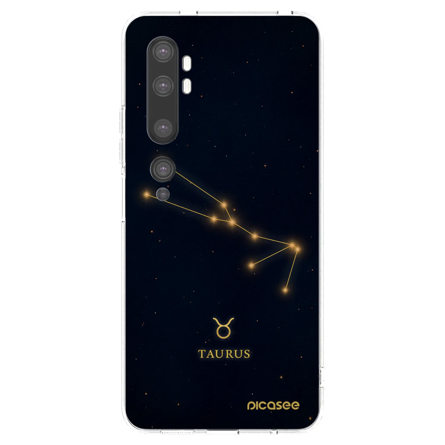 Picasee silikonowe przeźroczyste etui na Xiaomi Mi Note 10 (Pro) - TAURUS