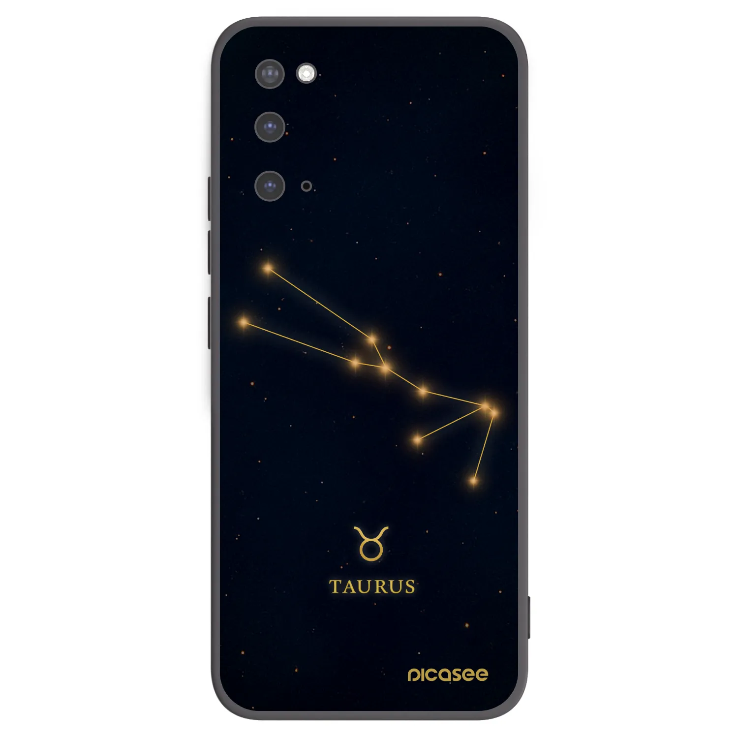 Picasee silikonowe czarne etui na Samsung Galaxy S20 G980F - TAURUS
