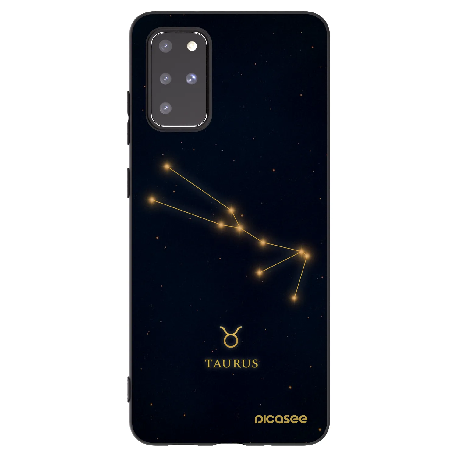 Picasee silikonowe czarne etui na Samsung Galaxy S20+ G985F - TAURUS