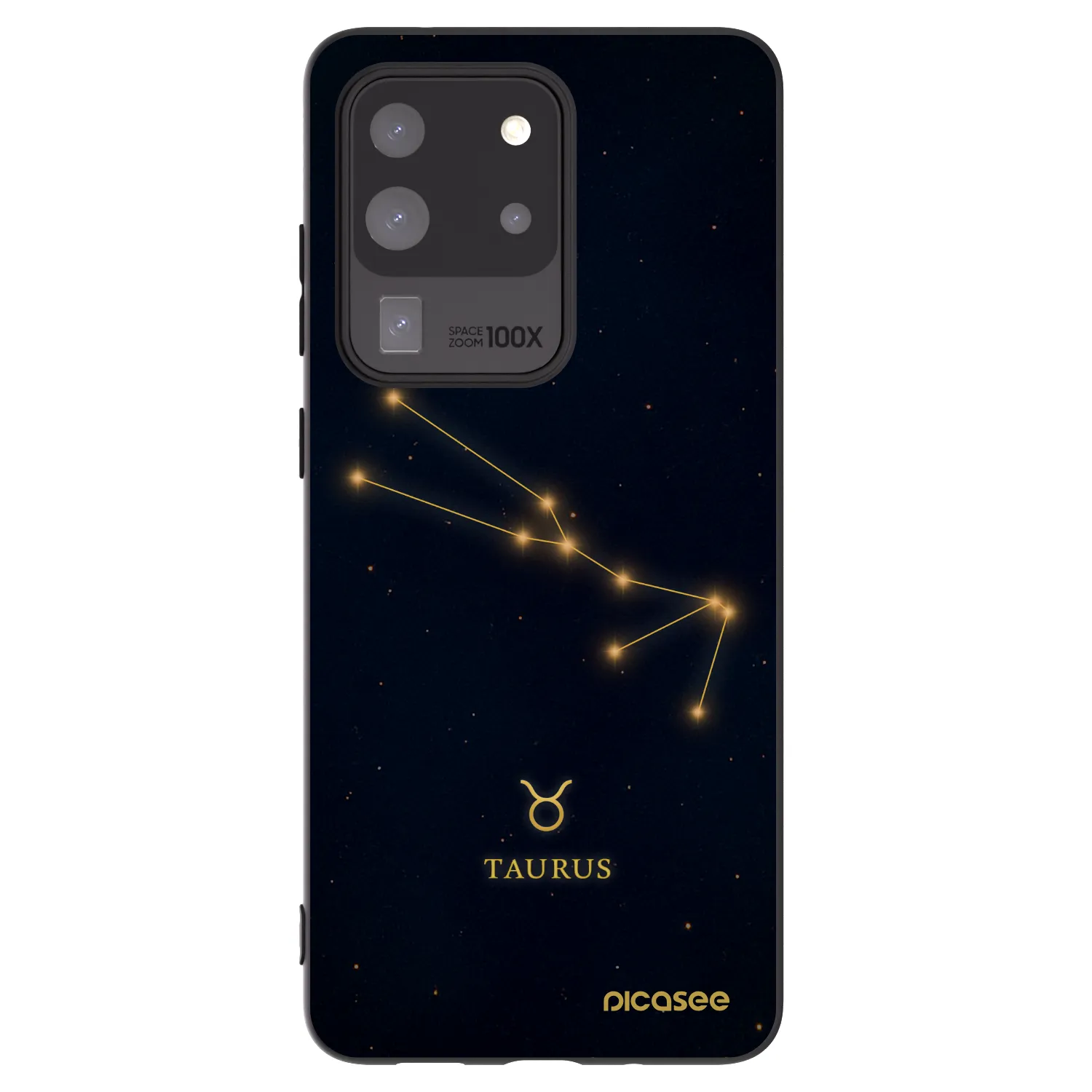 Picasee silikonowe czarne etui na Samsung Galaxy S20 Ultra 5G G988F - TAURUS