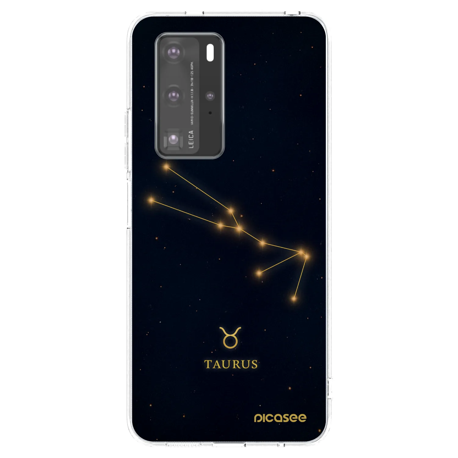 Picasee silikonowe przeźroczyste etui na Huawei P40 Pro - TAURUS