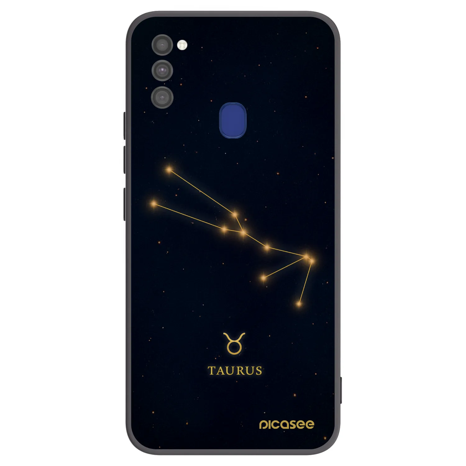 Picasee silikonowe czarne etui na Samsung Galaxy M21 M215F - TAURUS