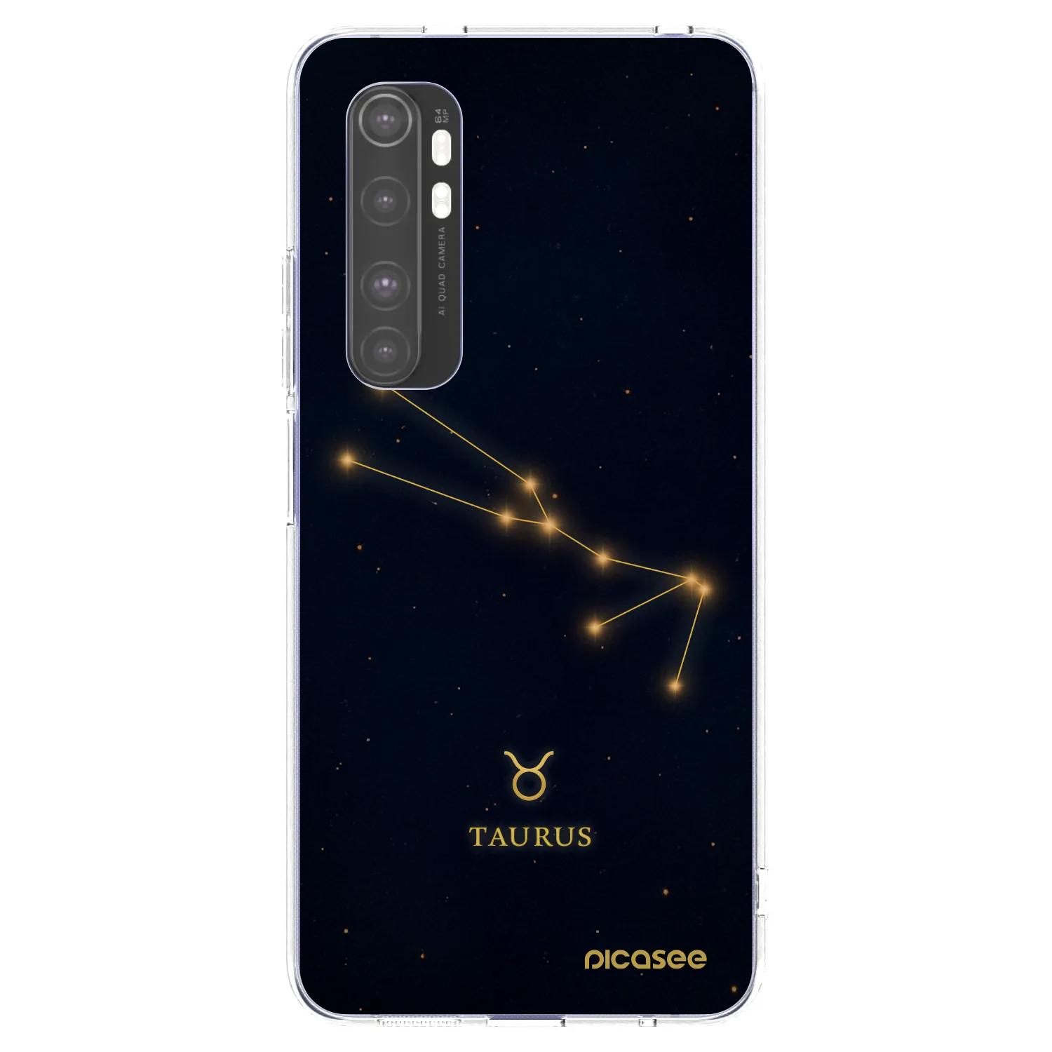 Picasee silikonowe przeźroczyste etui na Xiaomi Mi Note 10 Lite - TAURUS