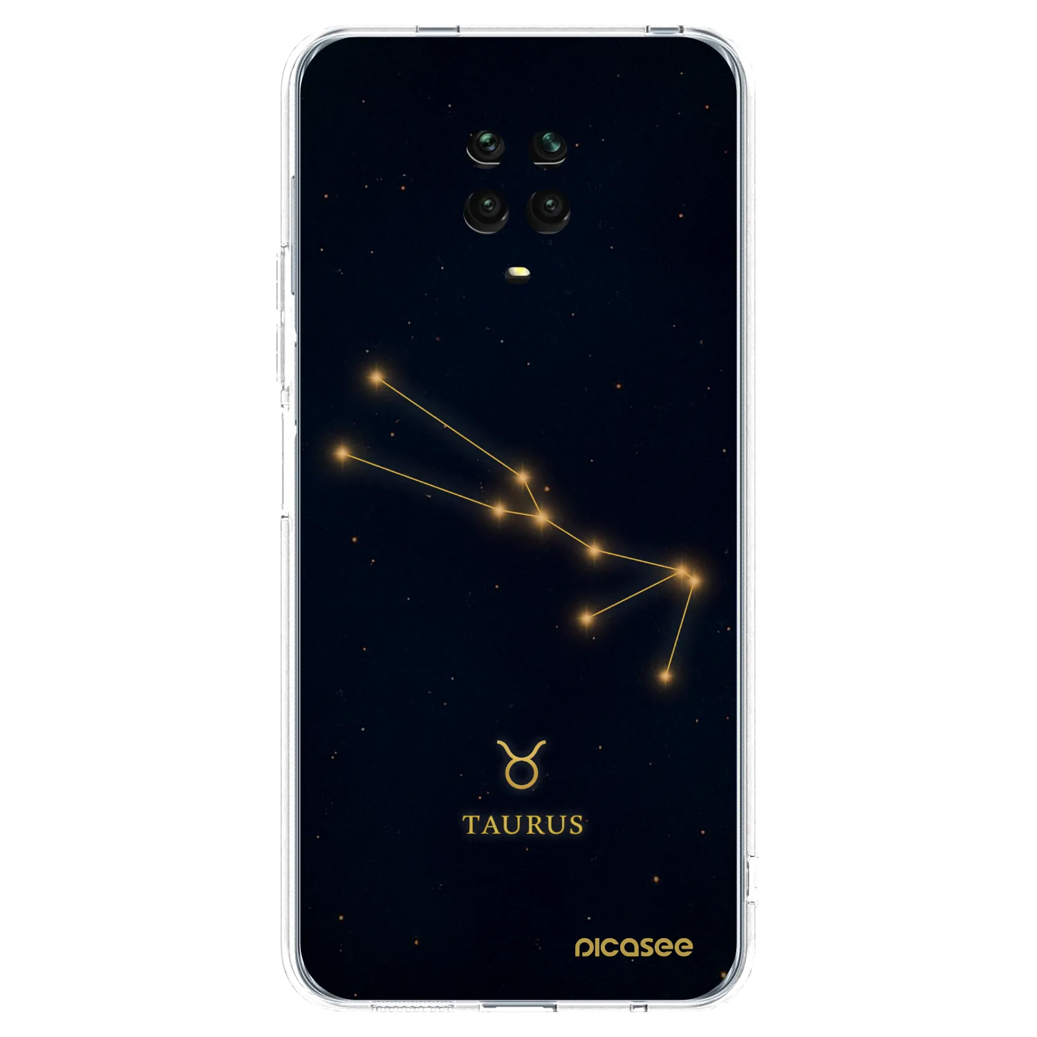Picasee silikonowe przeźroczyste etui na Xiaomi Redmi Note 9S - TAURUS